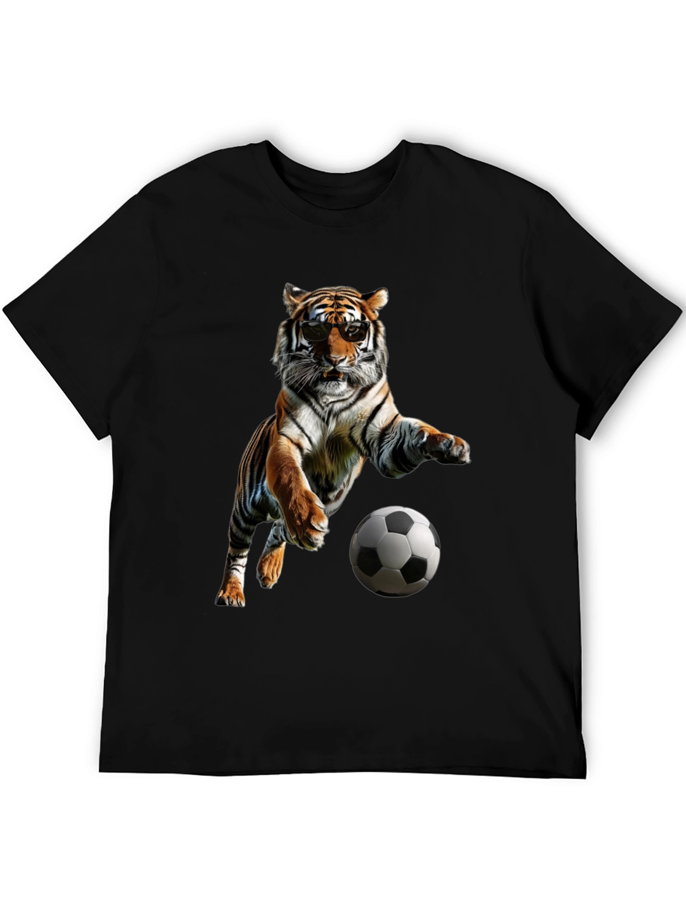 Tiger Playing Soccer Graphic Tee
