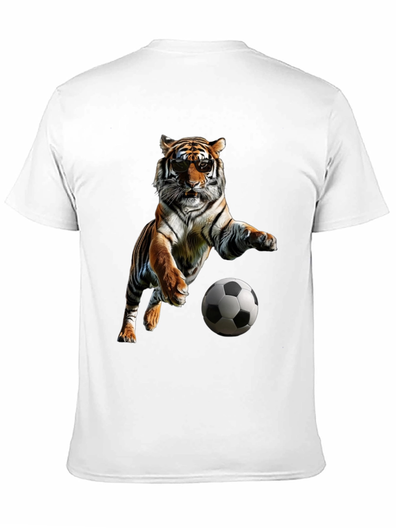 Tiger Playing Soccer Graphic Tee