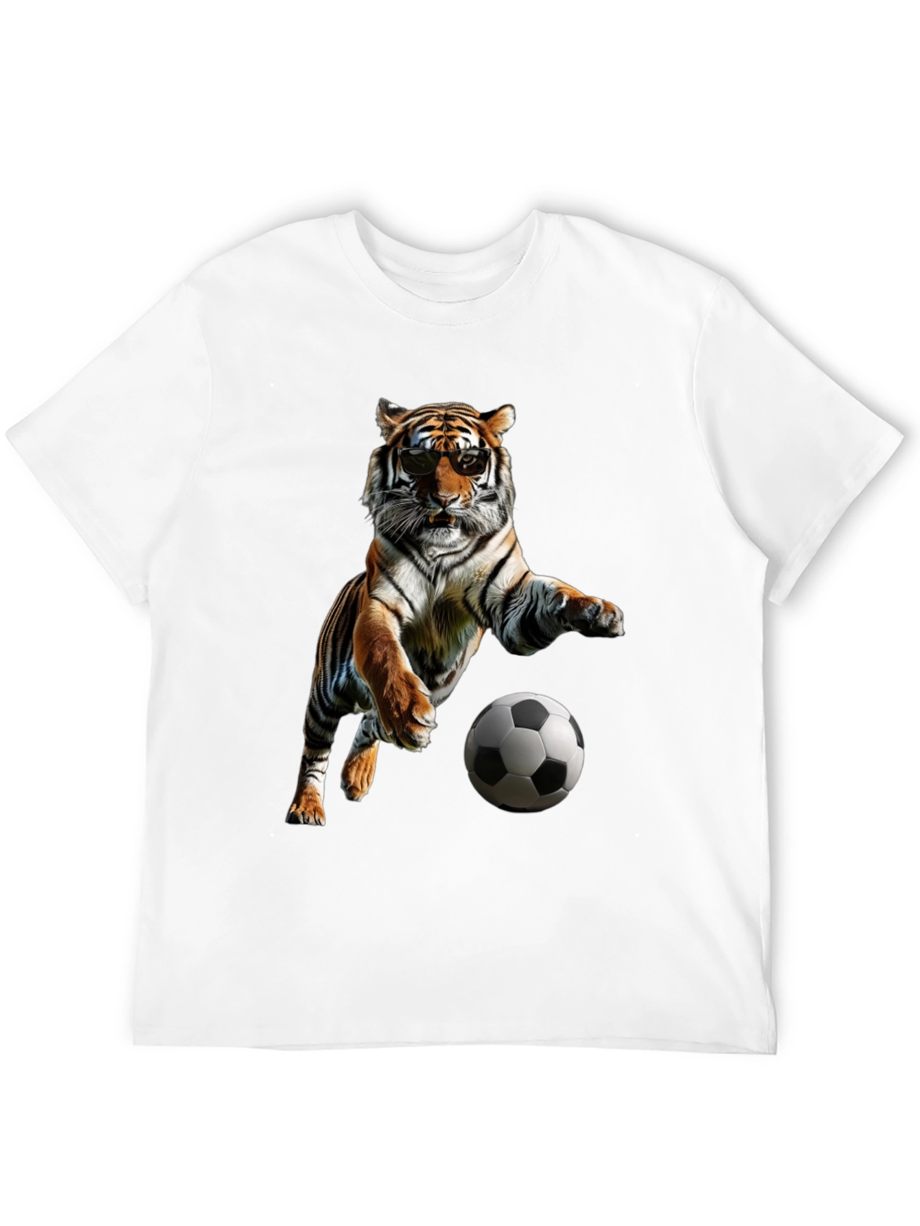 Tiger Playing Soccer Graphic Tee
