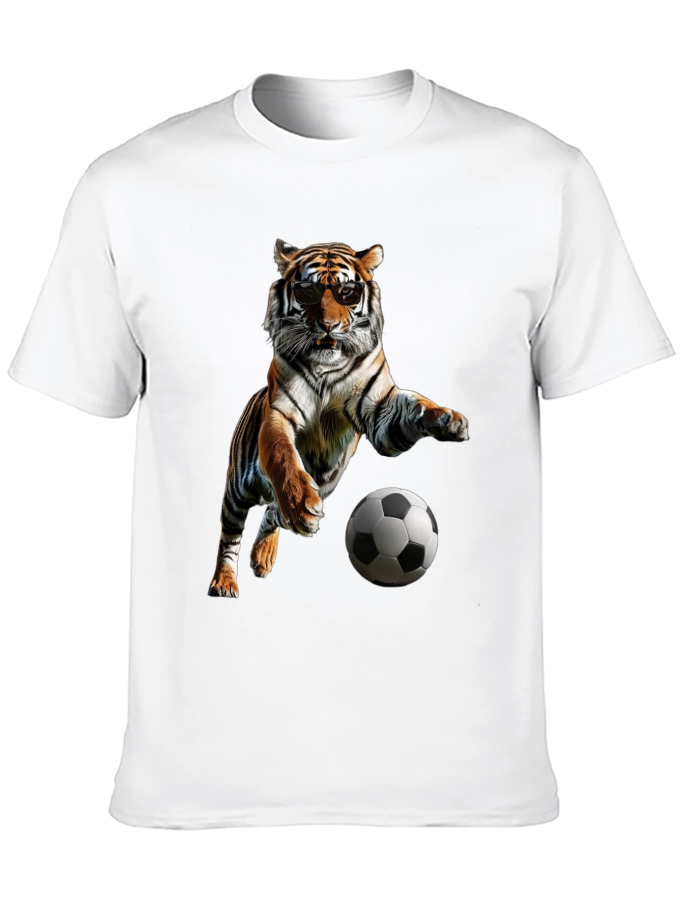 Tiger Playing Soccer Graphic Tee