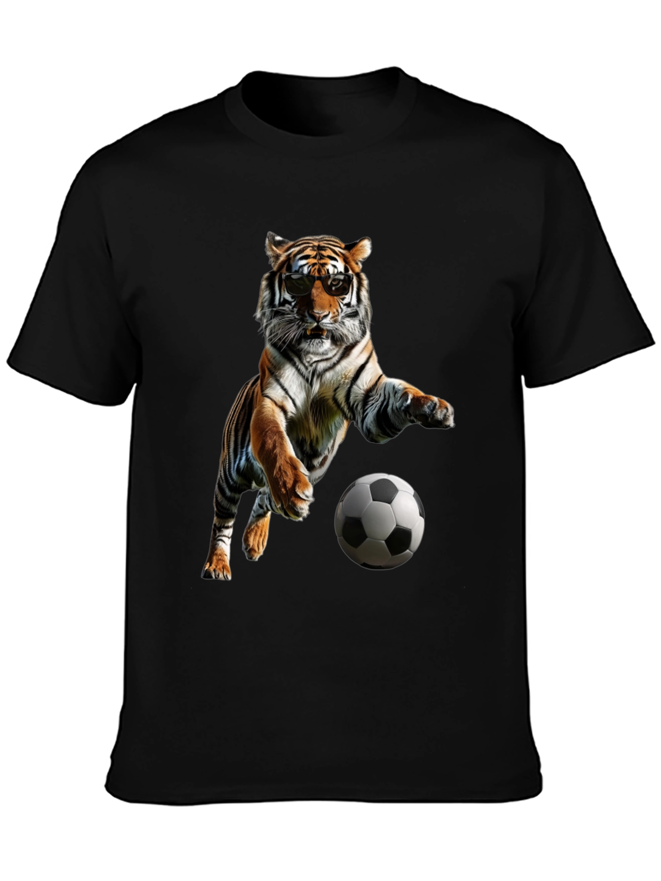 Tiger Playing Soccer Graphic Tee