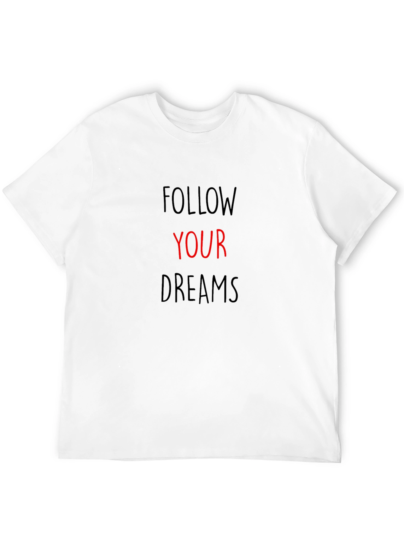 Follow Your Dreams Black Graphic T-Shirt