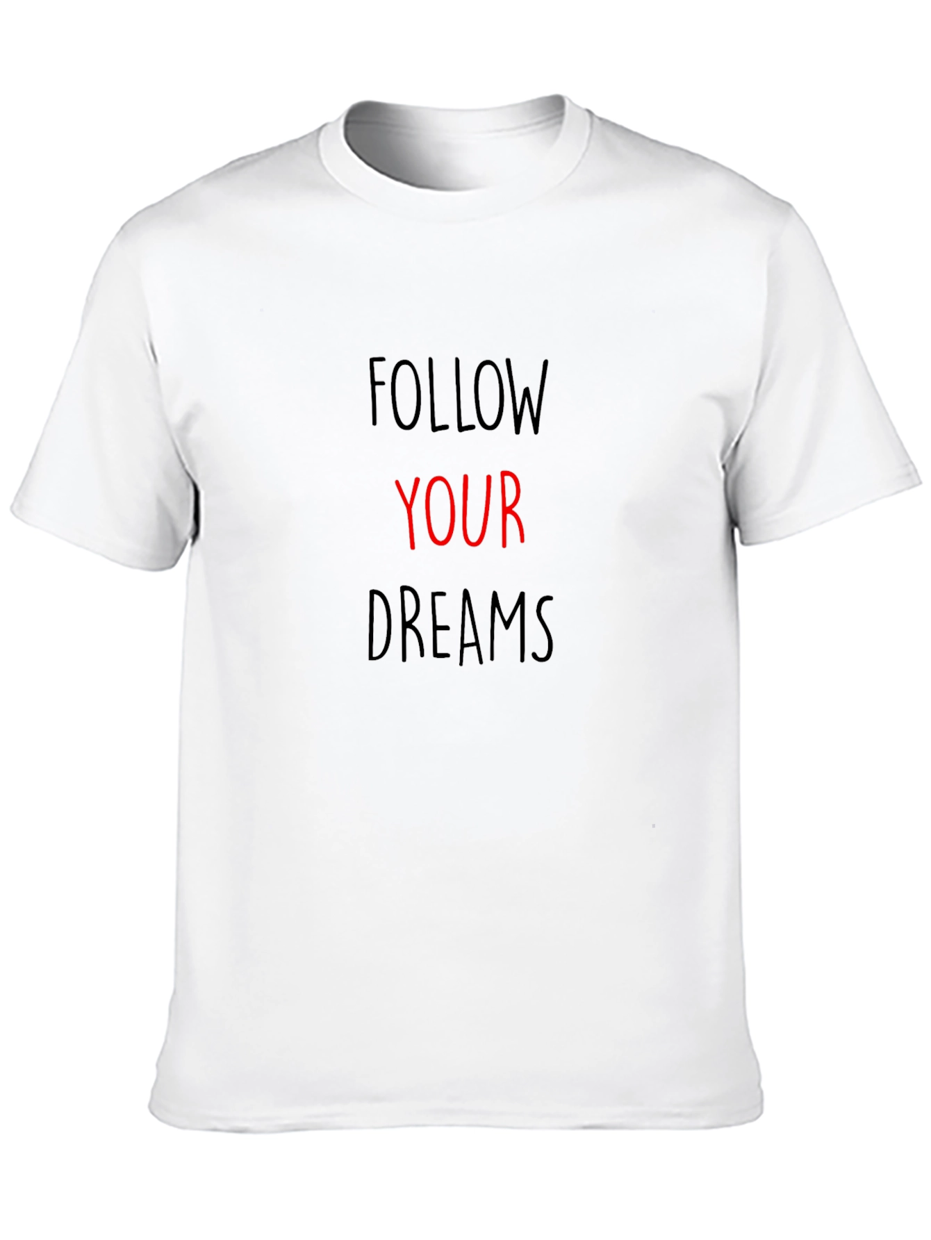 Follow Your Dreams Black Graphic T-Shirt