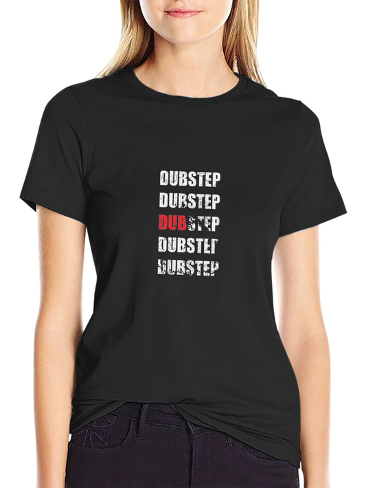 Dubstep Graphic Print Black T-Shirt