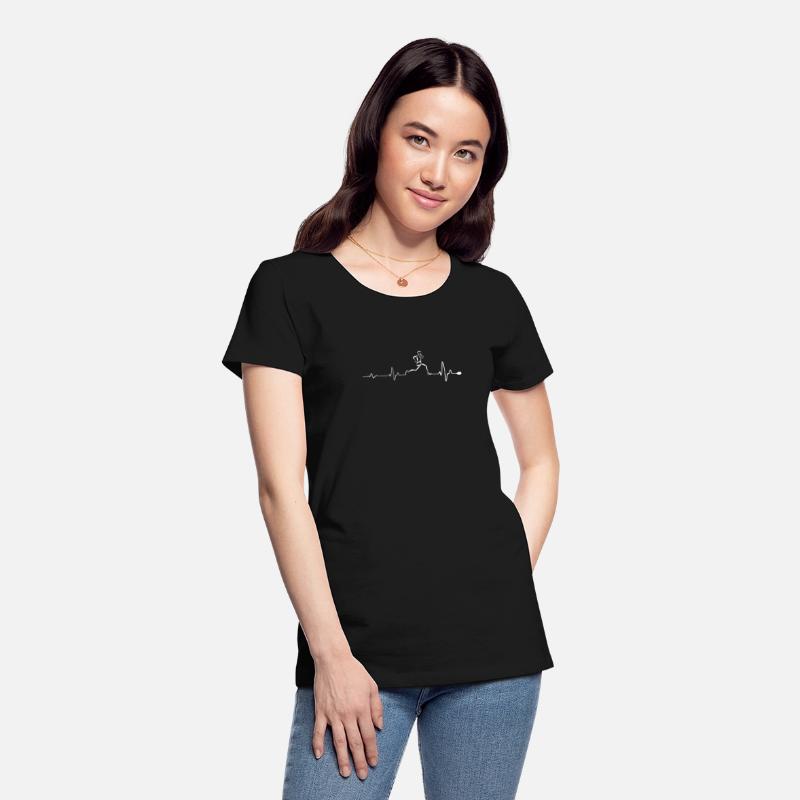 Running - Awesome running heartbeat t-shirt