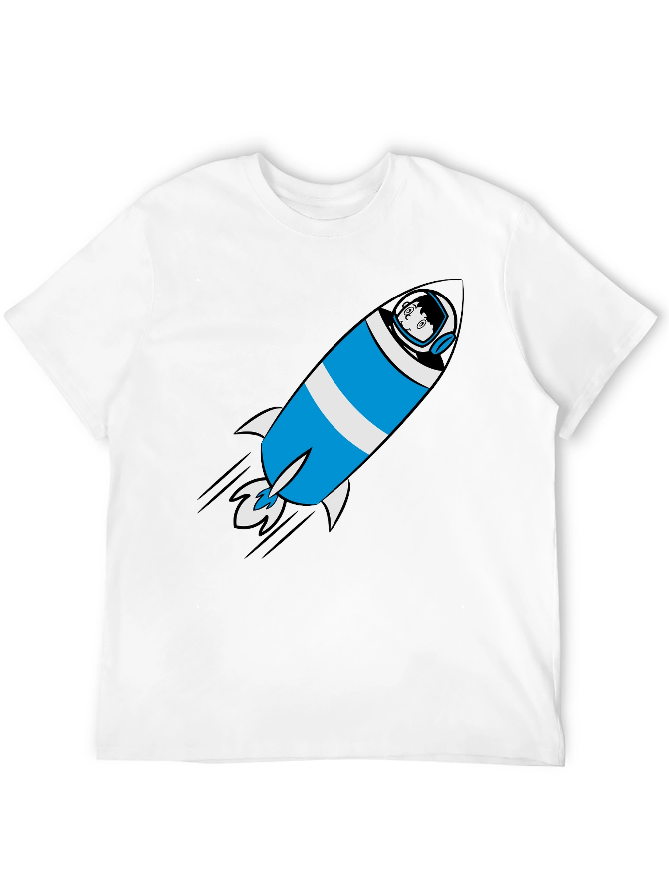 Rocket Man Graphic Tee - Soft Cotton Astronaut T-Shirt