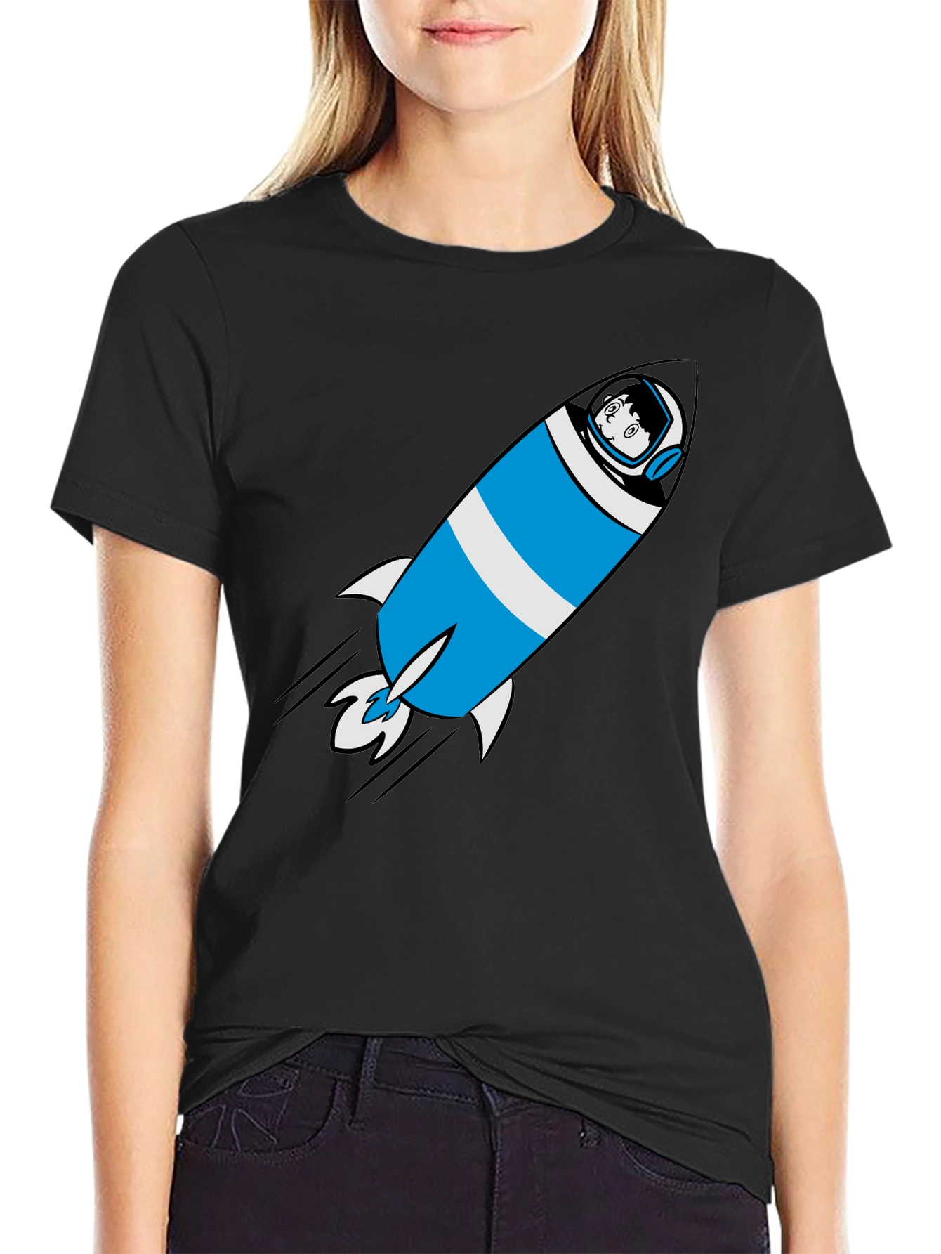 Rocket Man Graphic Tee - Soft Cotton Astronaut T-Shirt