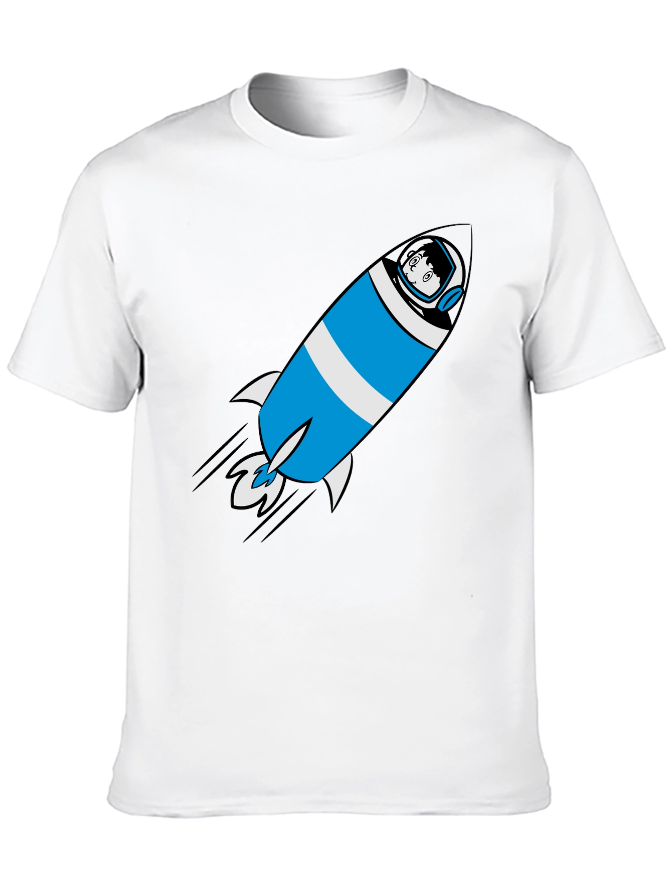 Rocket Man Graphic Tee - Soft Cotton Astronaut T-Shirt