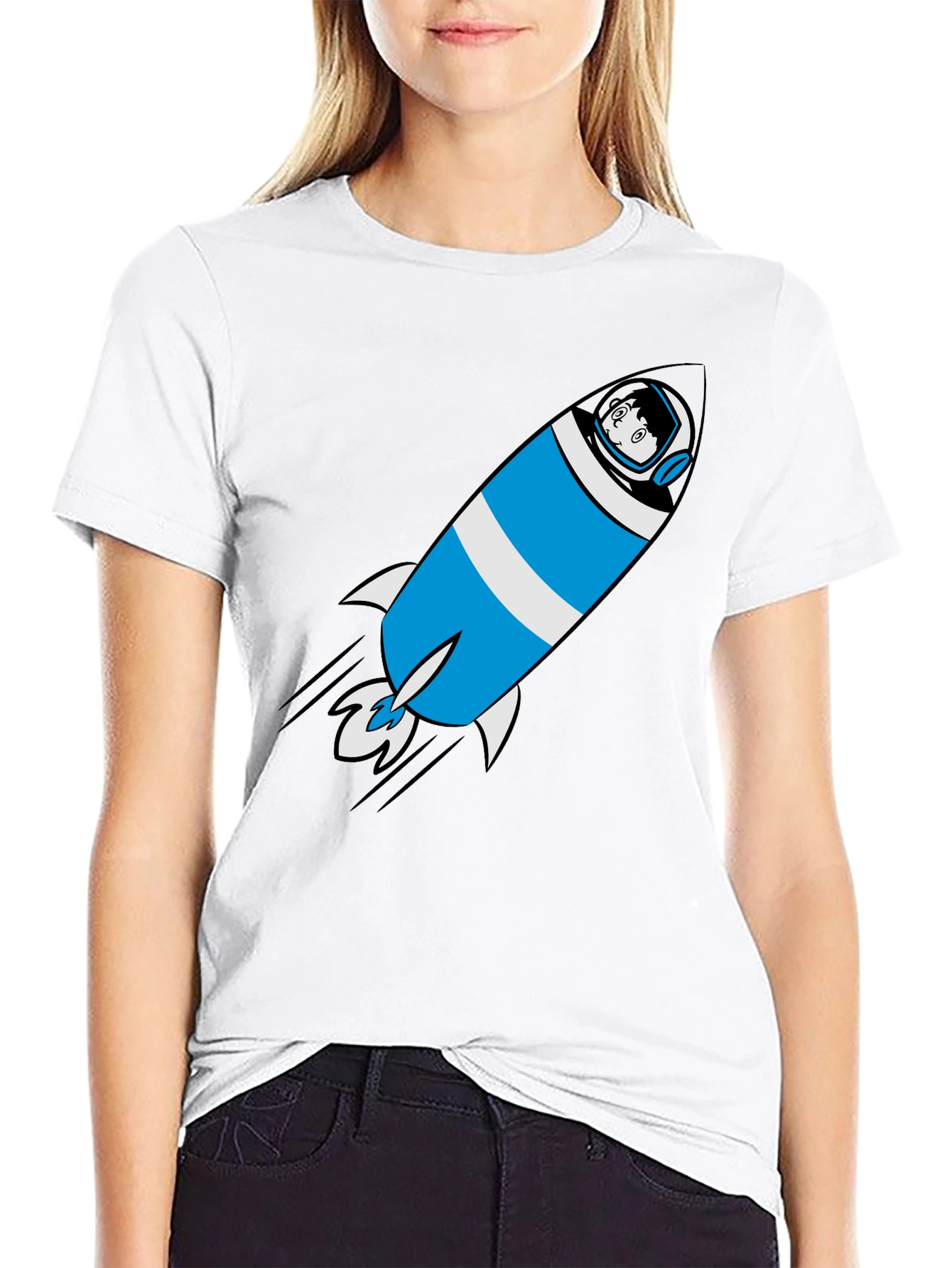 Rocket Man Graphic Tee - Soft Cotton Astronaut T-Shirt