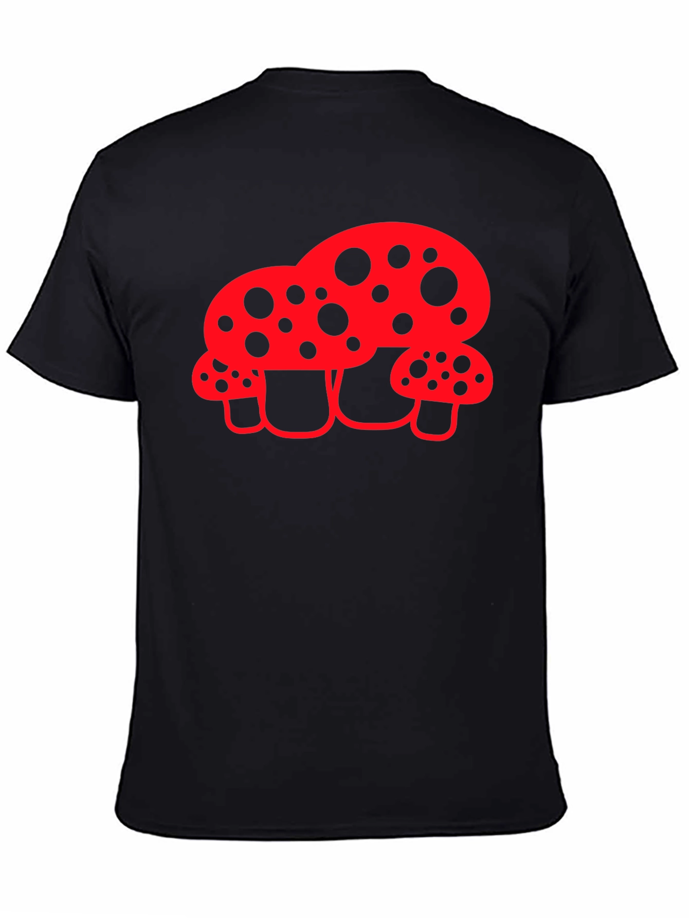 Funky Mushroom Graphic Tee - Black T-Shirt