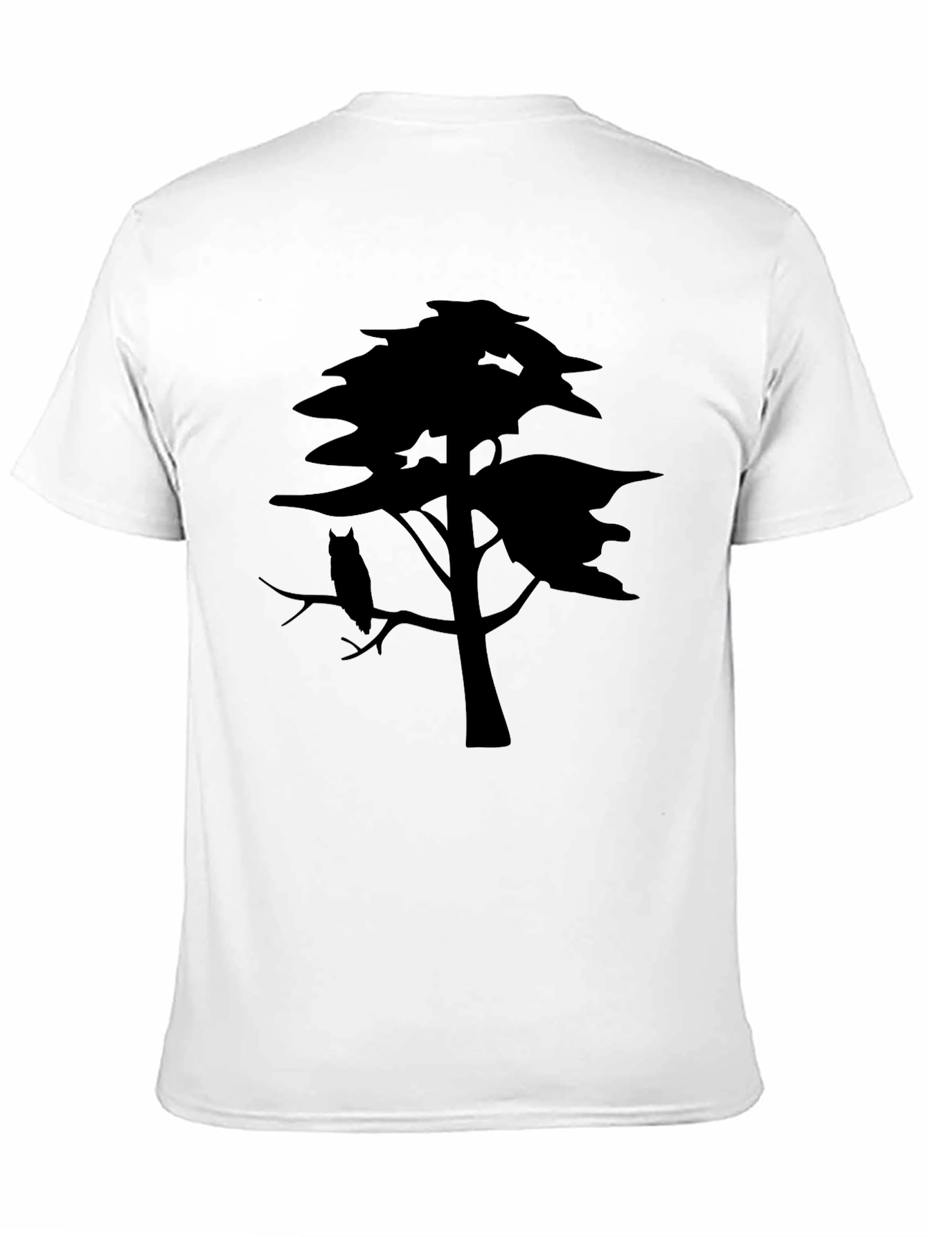 Nature Scene Tee: Owl in Tree Silhouette