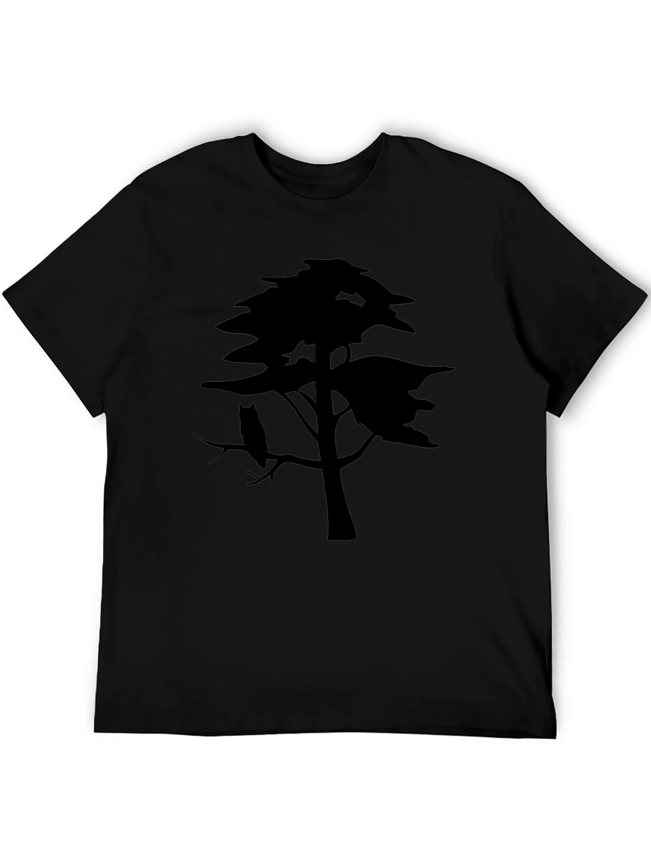 Nature Scene Tee: Owl in Tree Silhouette