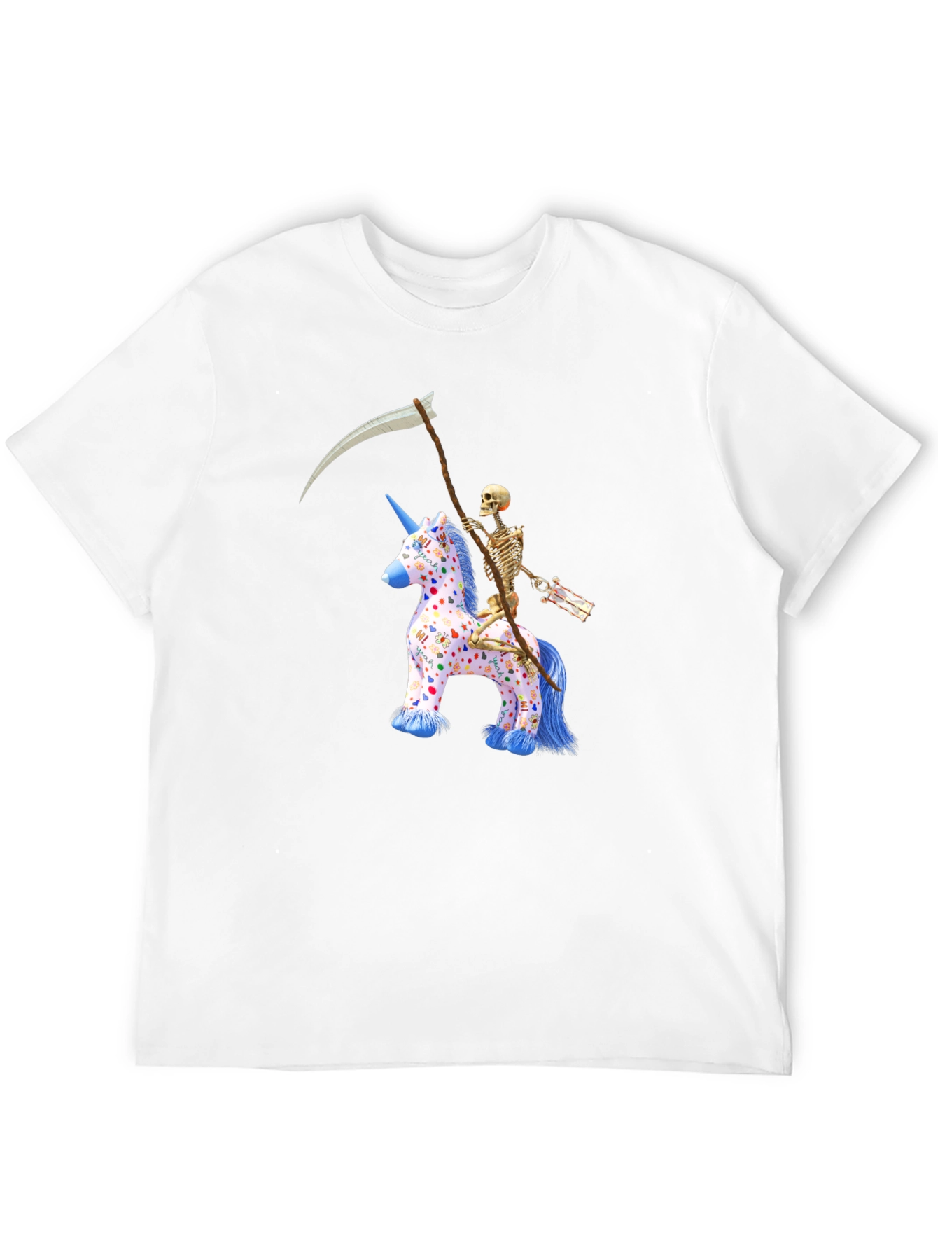 Skeleton Riding Unicorn T-Shirt
