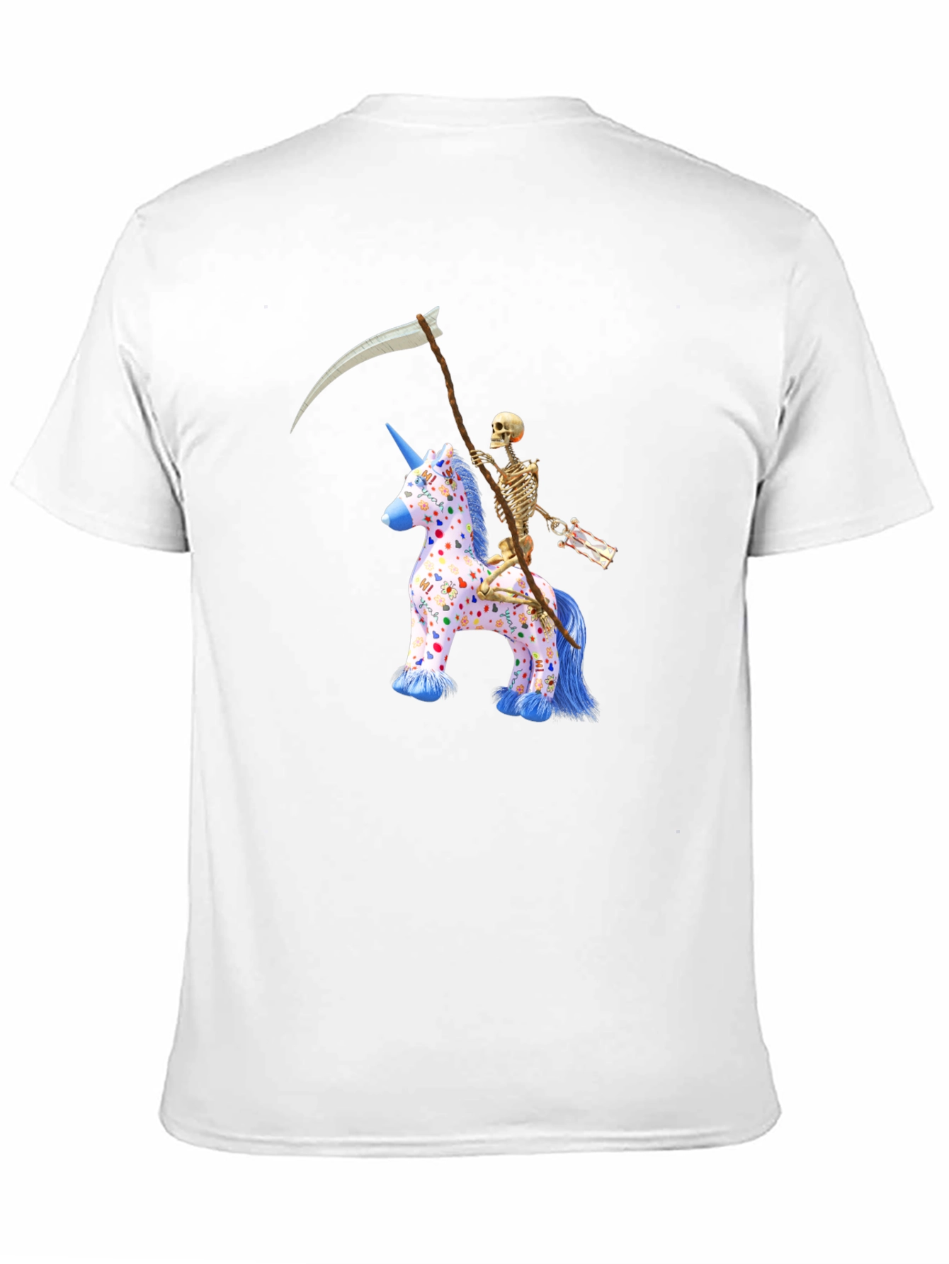 Skeleton Riding Unicorn T-Shirt