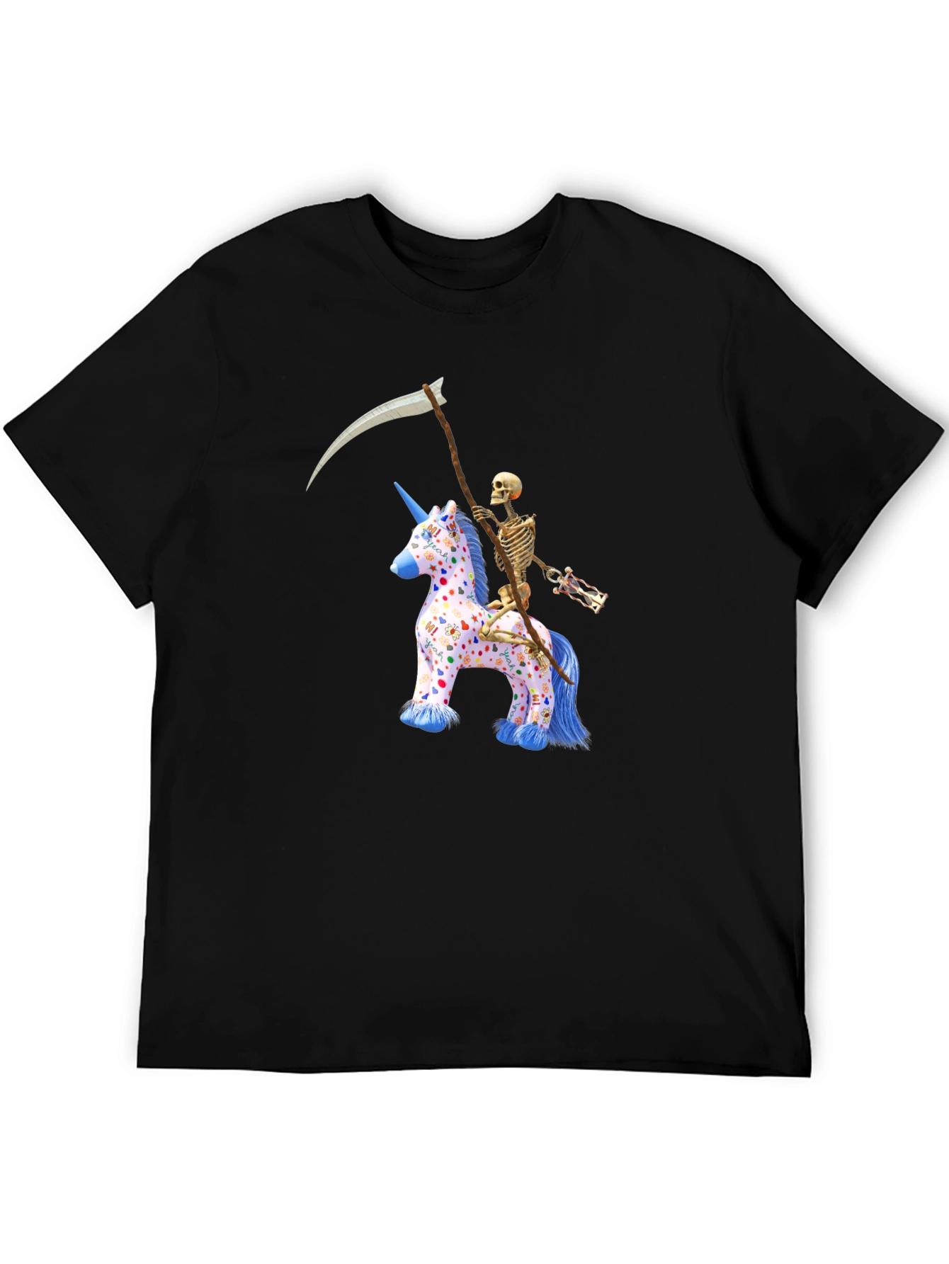Skeleton Riding Unicorn T-Shirt
