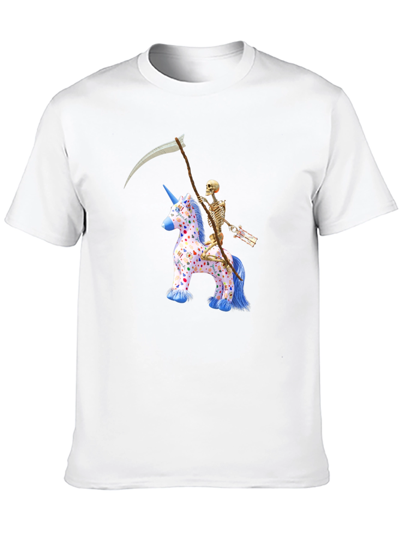 Skeleton Riding Unicorn T-Shirt