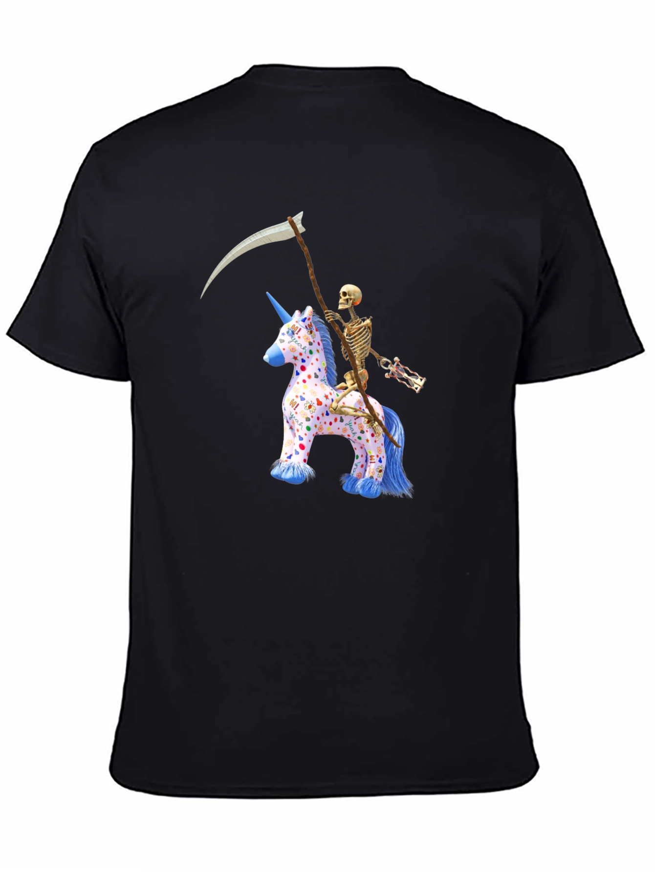 Skeleton Riding Unicorn T-Shirt