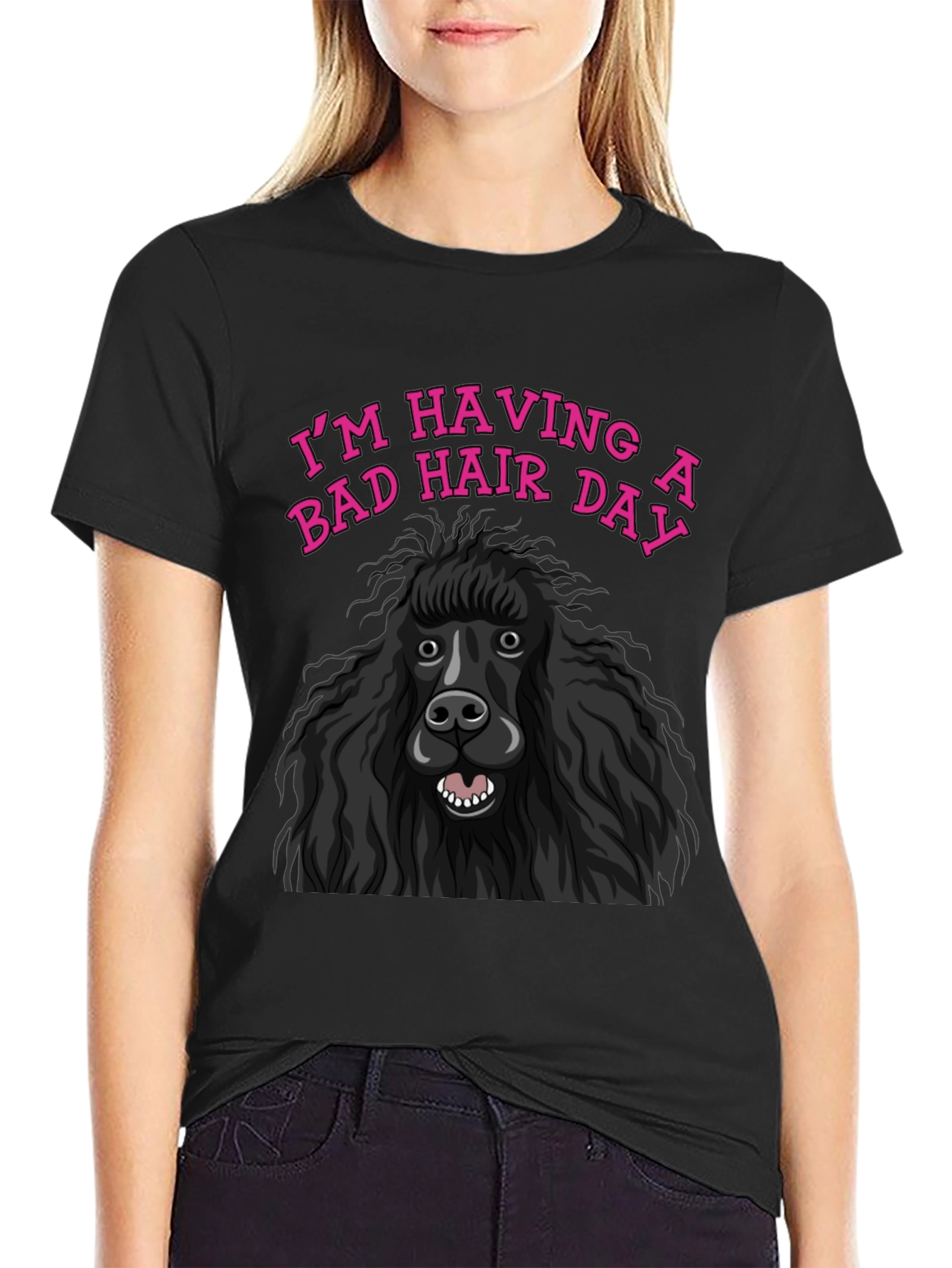Bad Hair Day Poodle Graphic Tee
