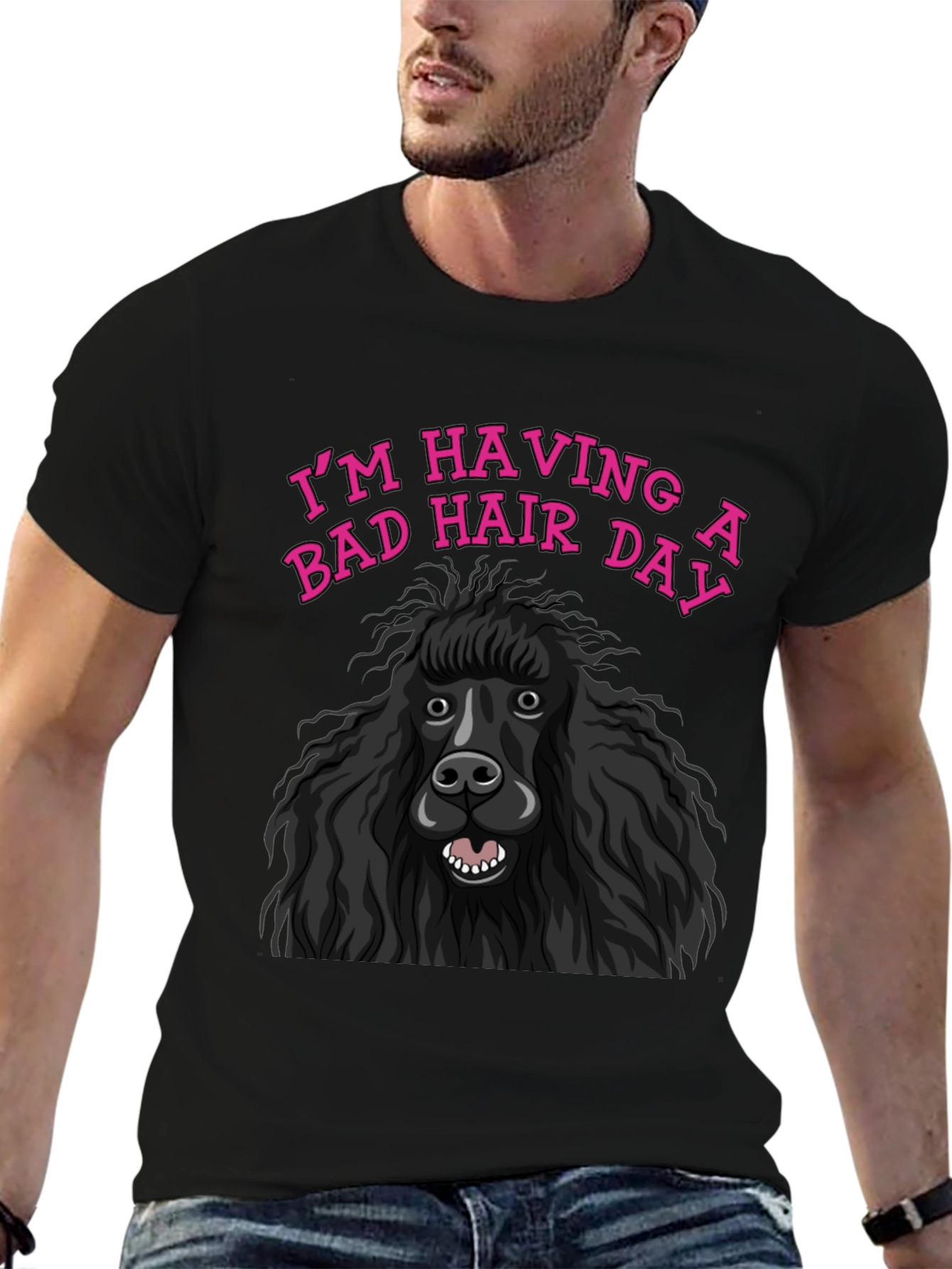 Bad Hair Day Poodle Graphic Tee
