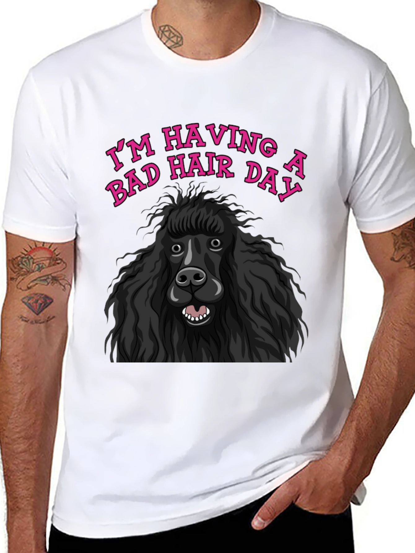 Bad Hair Day Poodle Graphic Tee
