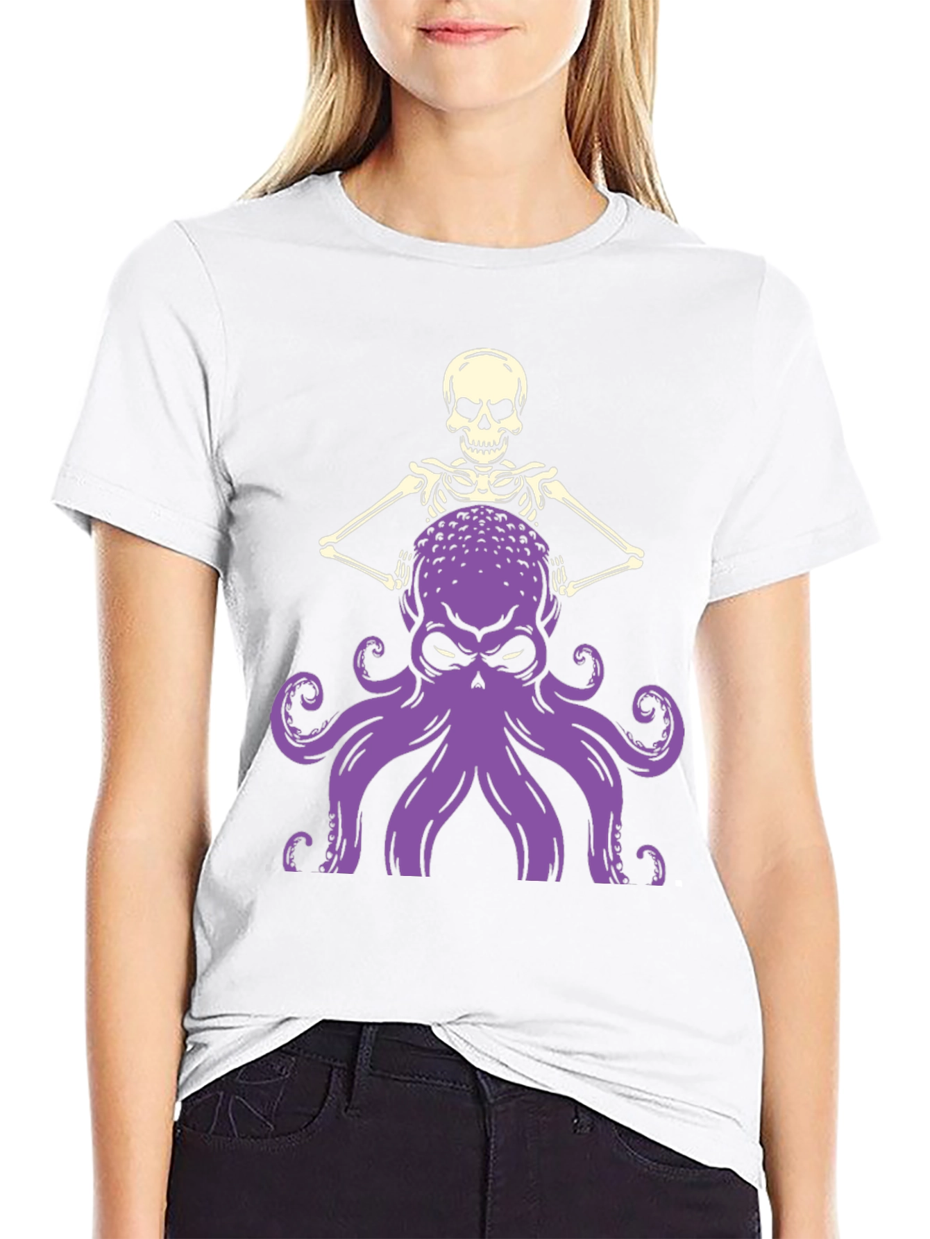Skull Octopus Graphic T-Shirt