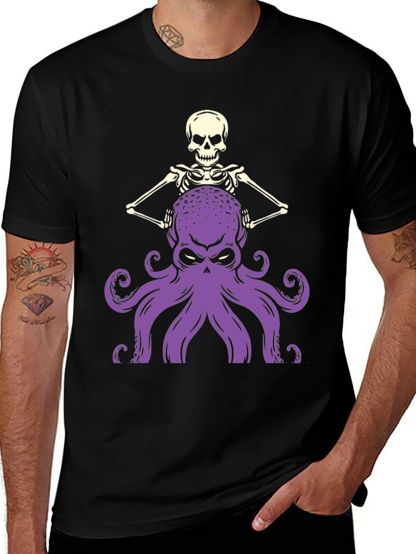 Skull Octopus Graphic T-Shirt