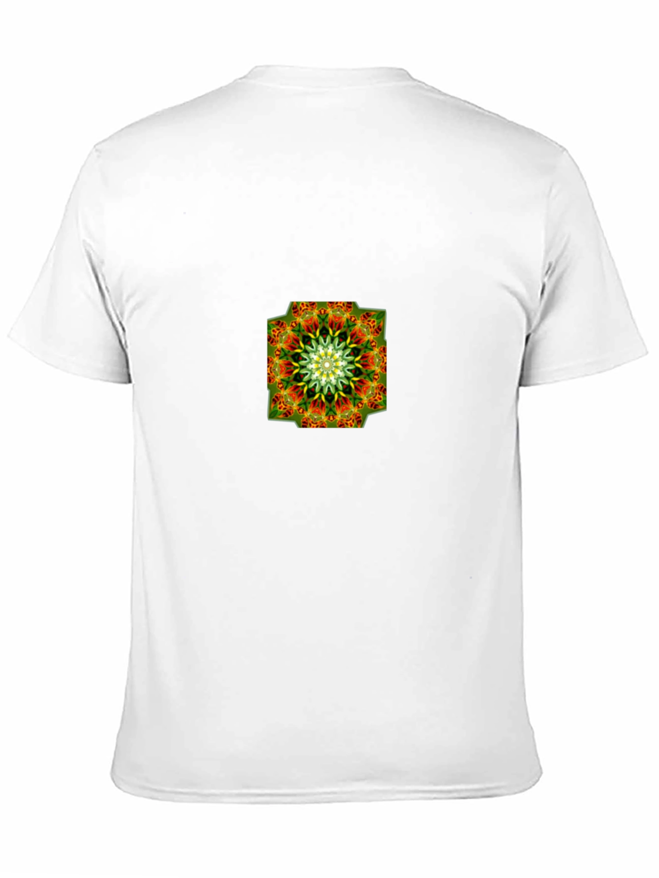 Black Graphic Tee with Abstract Mandala Design
