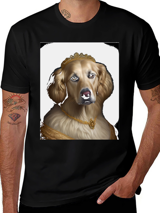 Dog Queen Graphic Tee - Black Cotton T-Shirt