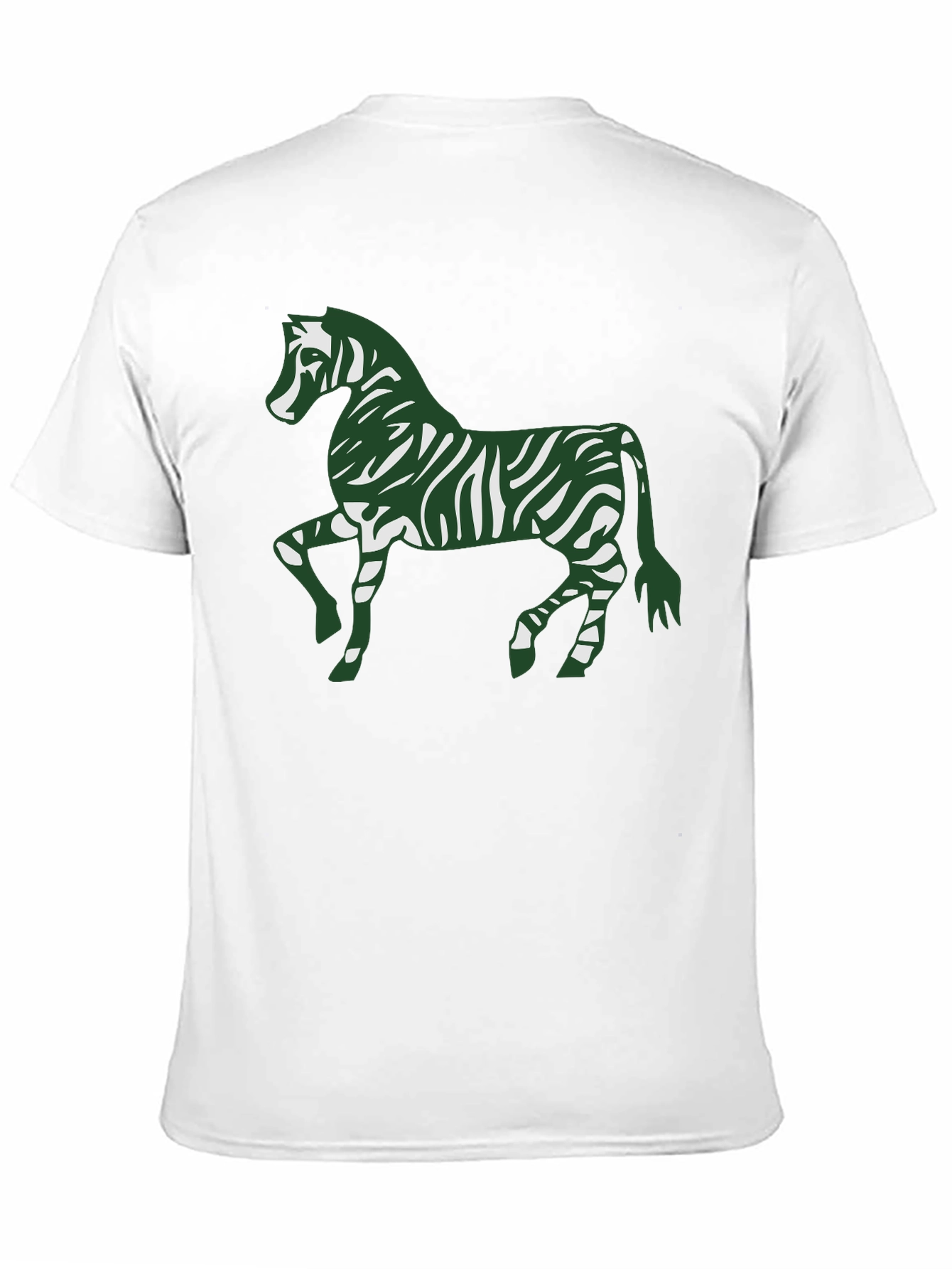 Zebra Print Tee - Stylish Mens Black Cotton T-Shirt
