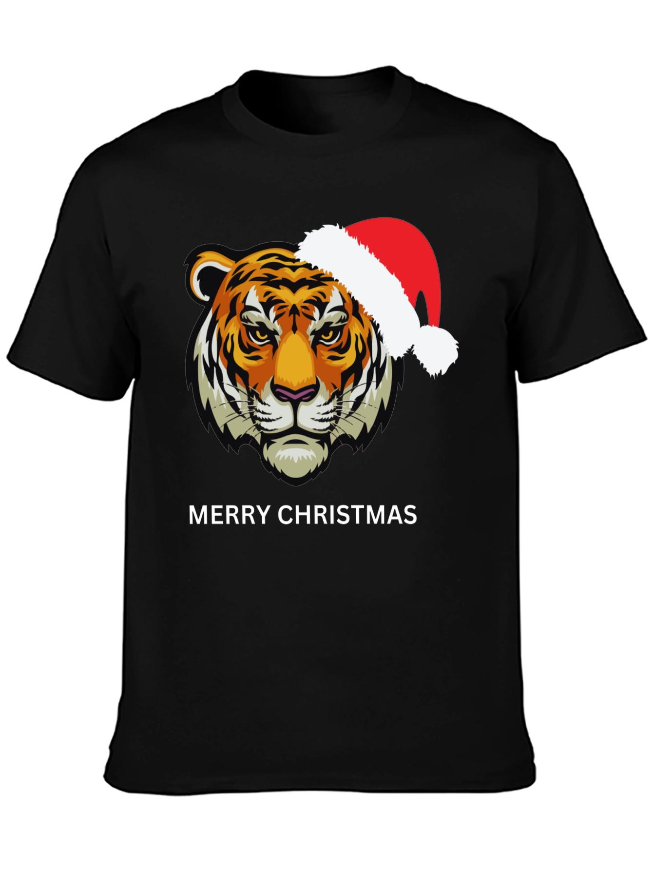 Tiger Merry Christmas Graphic Tee