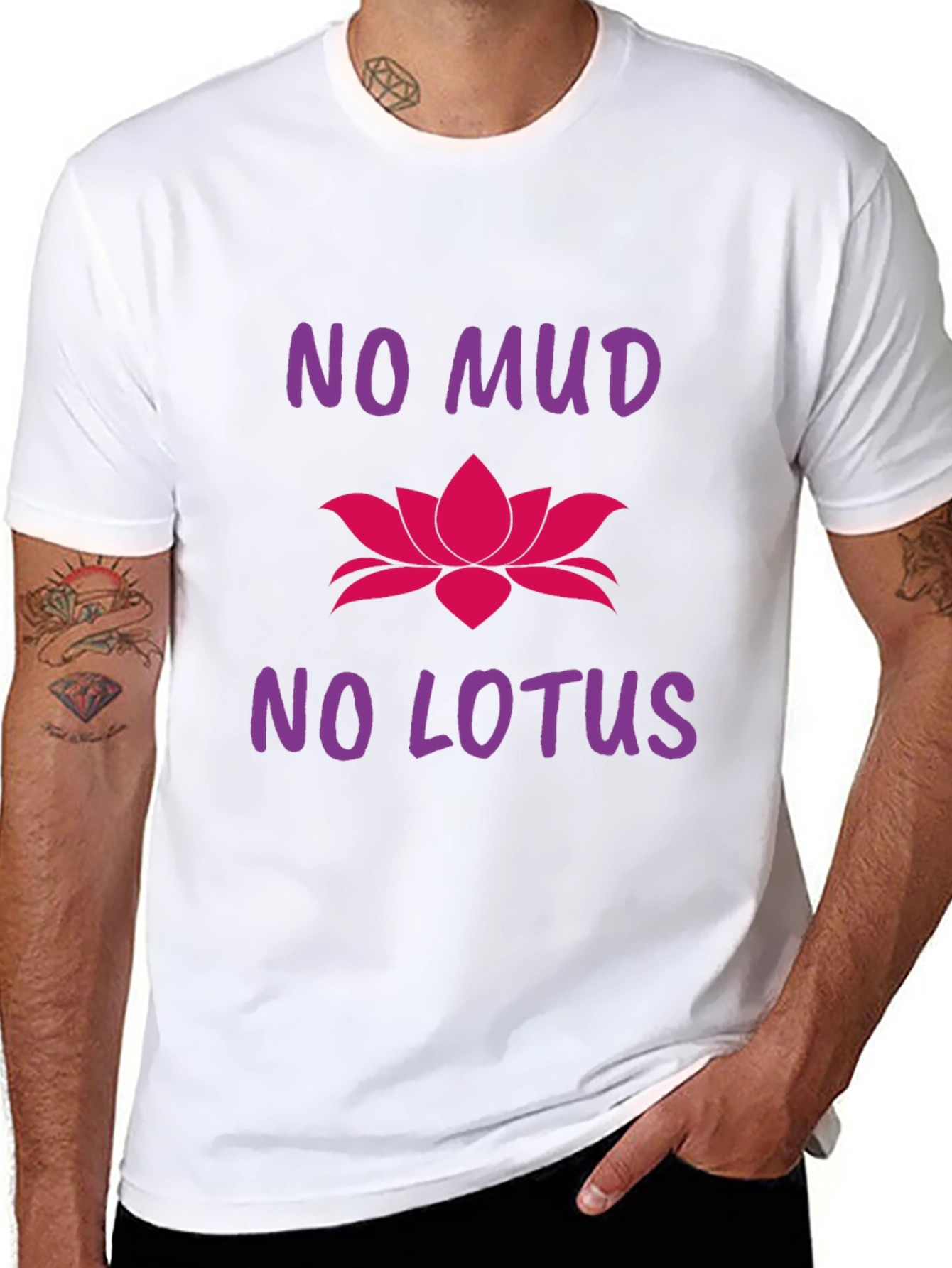 No Mud No Lotus Graphic T-Shirt - Inspiring Tee