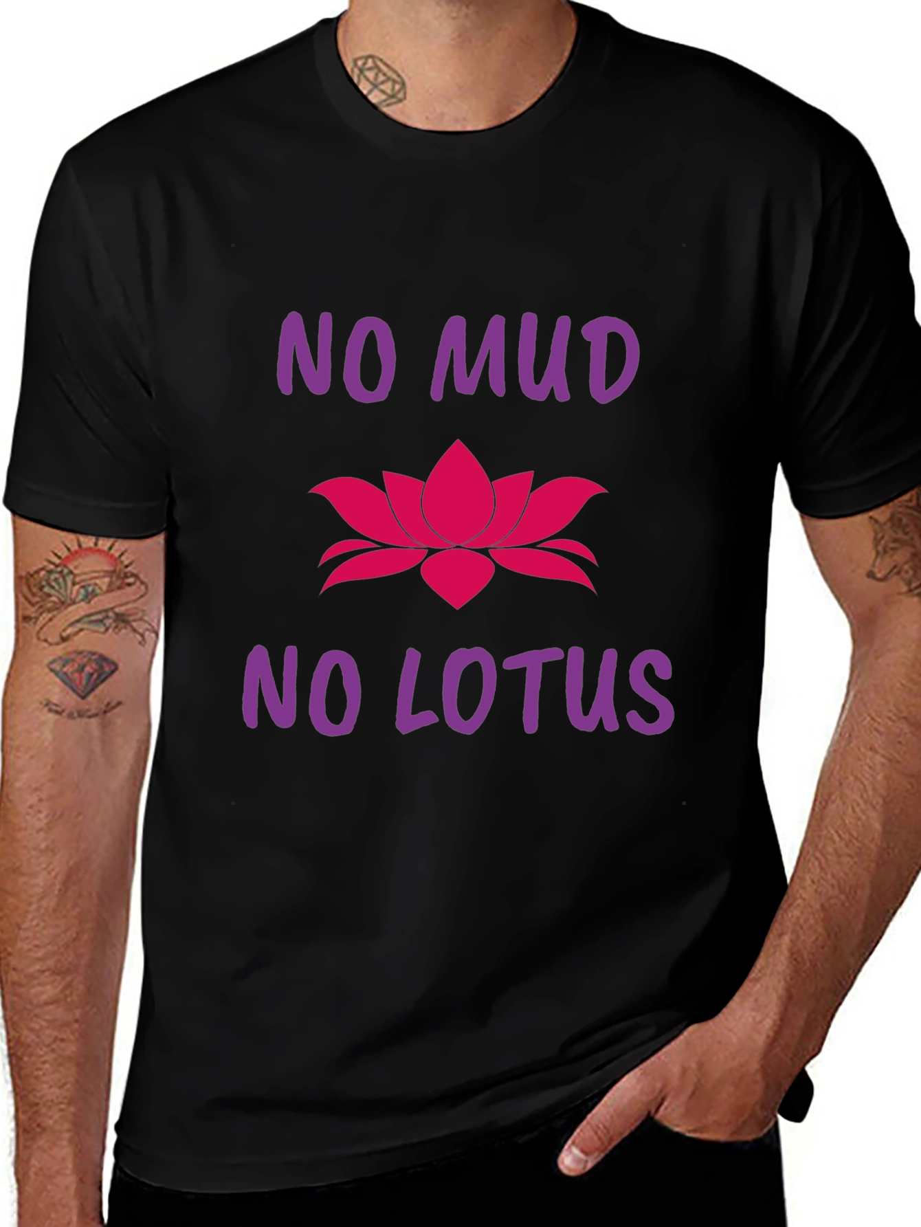 No Mud No Lotus Graphic T-Shirt - Inspiring Tee