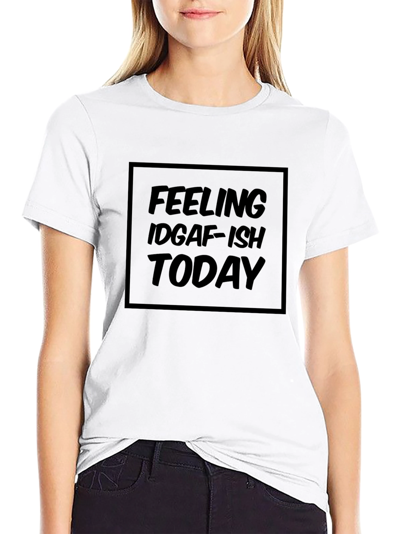 IDGAF-ISH Graphic Tee - Black Casual Shirt