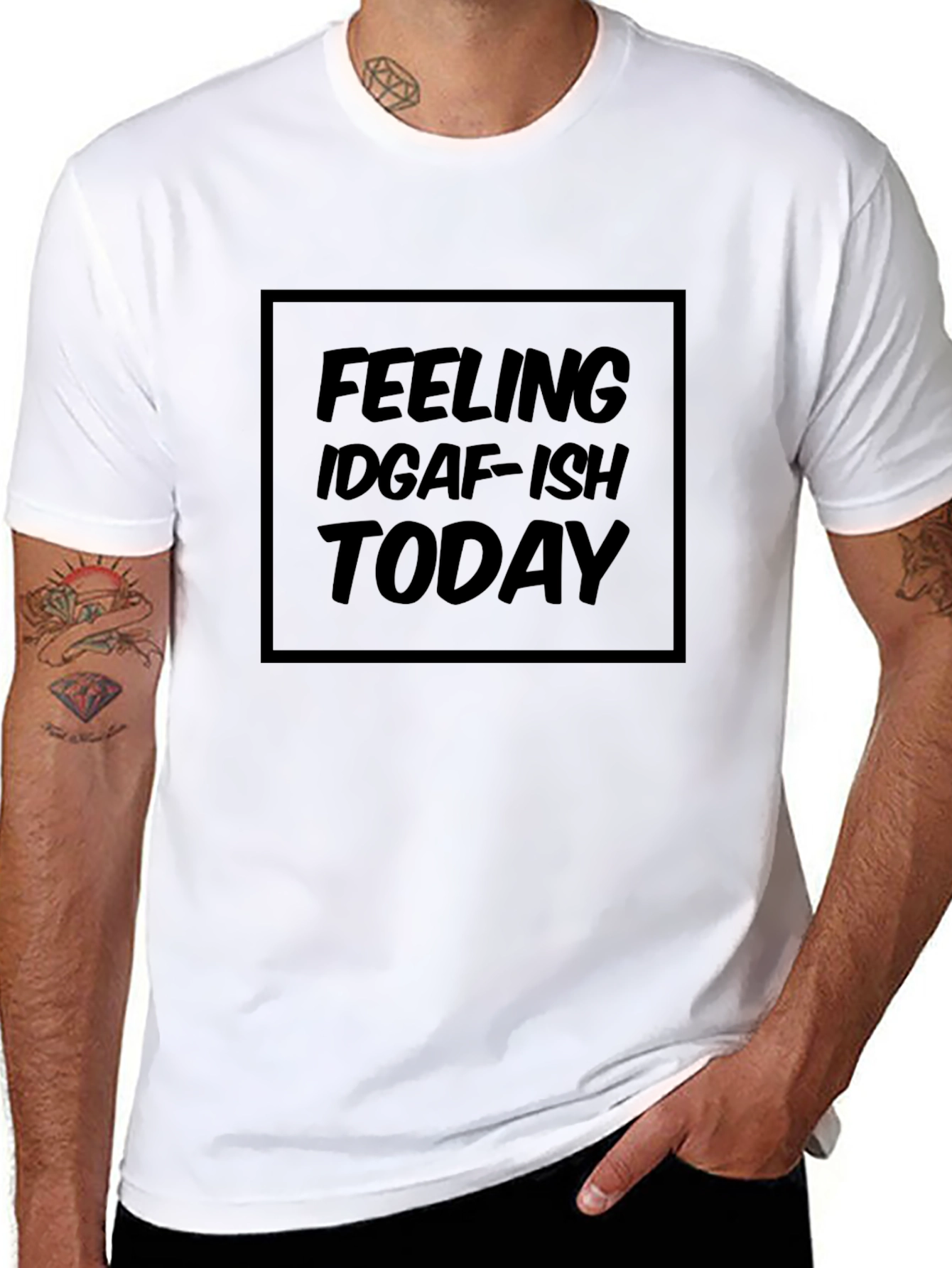 IDGAF-ISH Graphic Tee - Black Casual Shirt