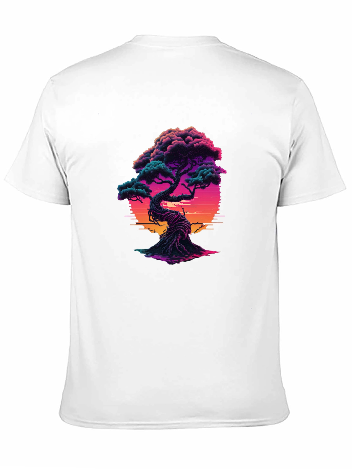 Bonsai Sunset Graphic Tee - Unique Design T-Shirt