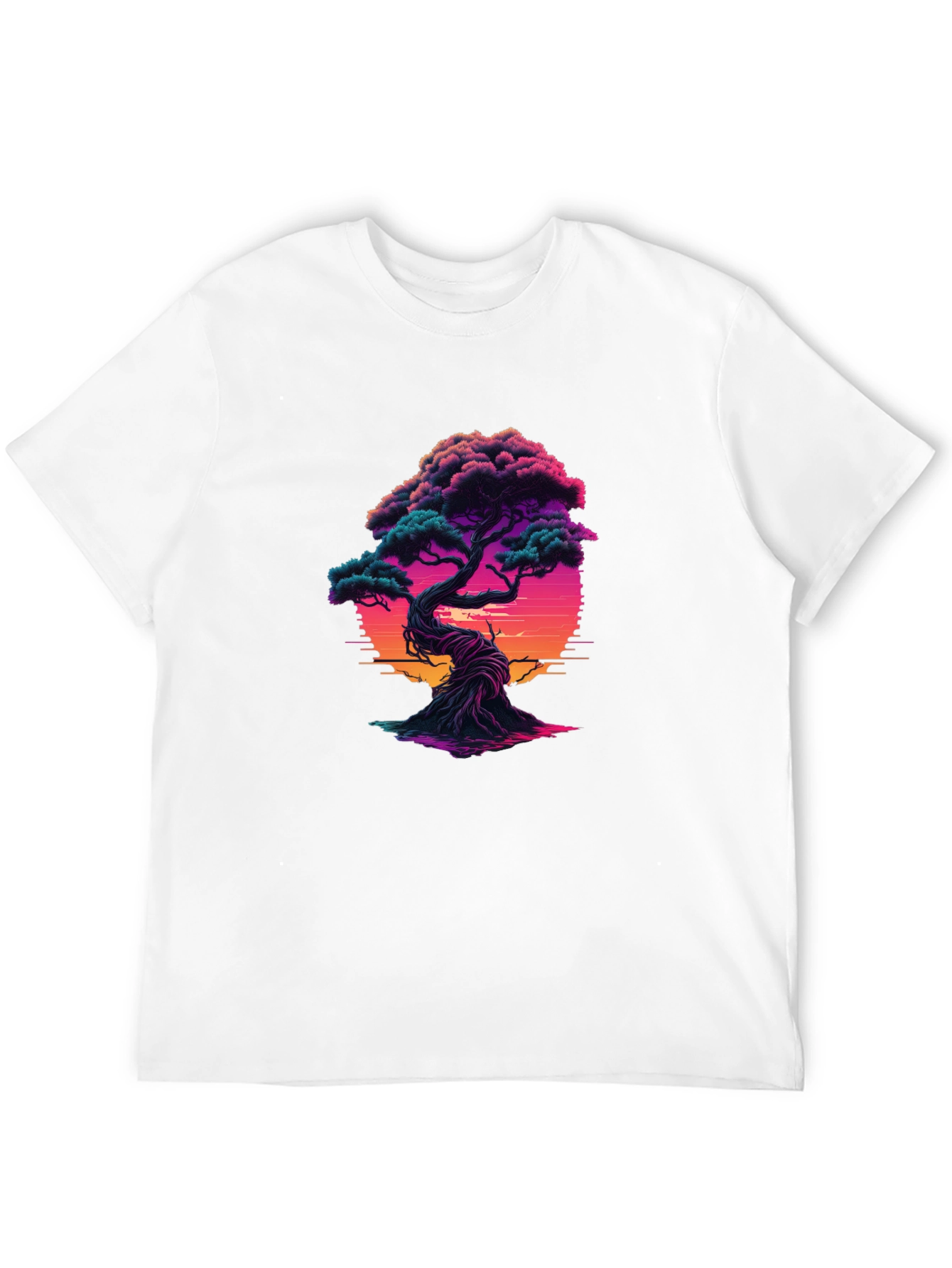 Bonsai Sunset Graphic Tee - Unique Design T-Shirt