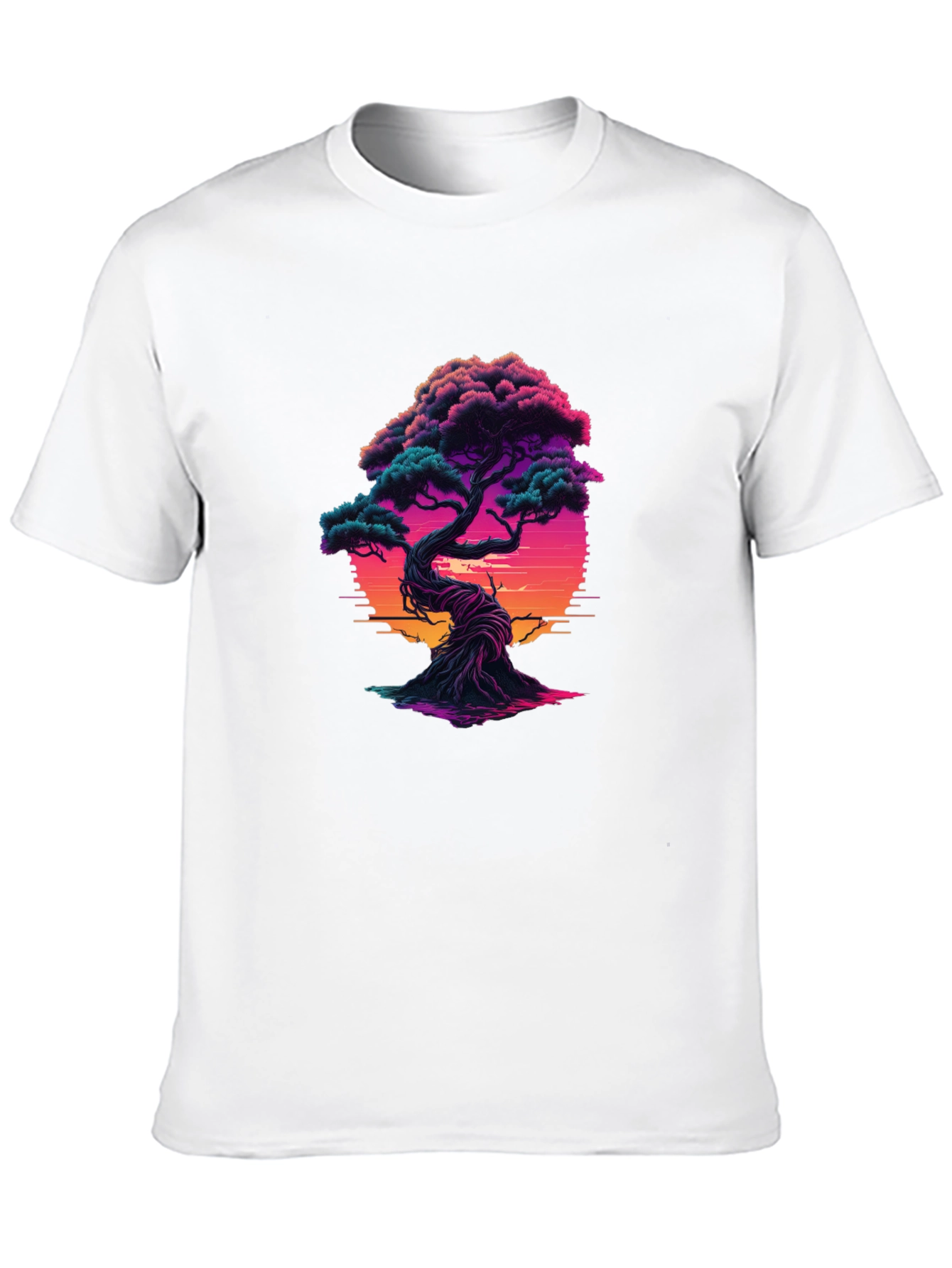 Bonsai Sunset Graphic Tee - Unique Design T-Shirt