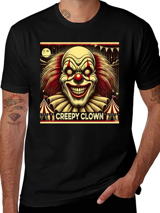 Creepy Clown Graphic Tee - Horror Circus T-Shirt