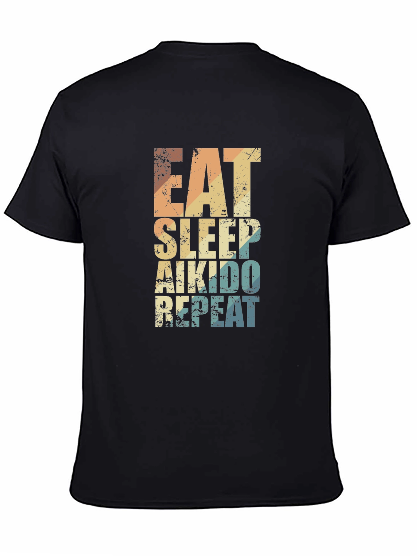Eat Sleep Aikido Repeat T-Shirt Black