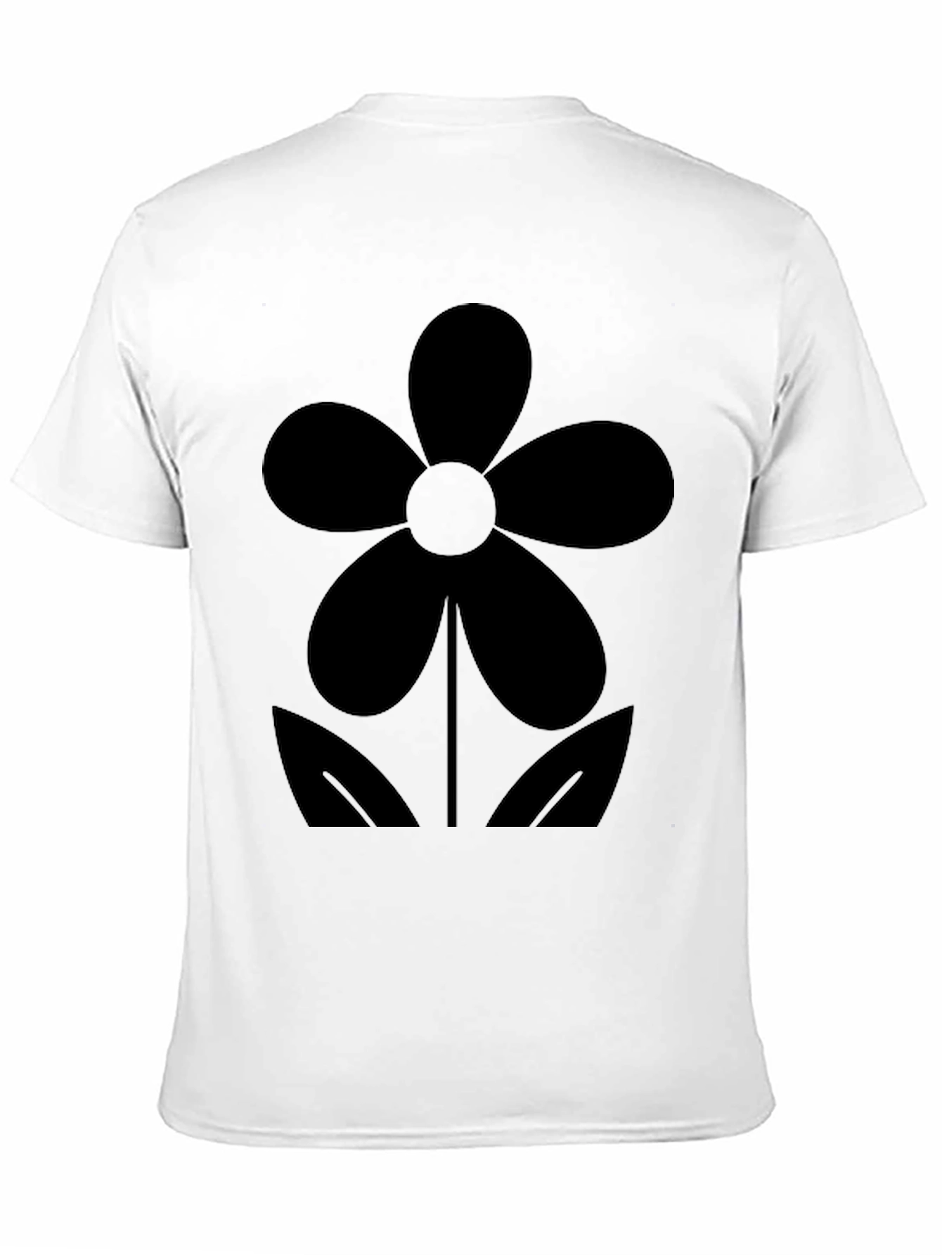 Black Flower Graphic Tee - Casual Comfort