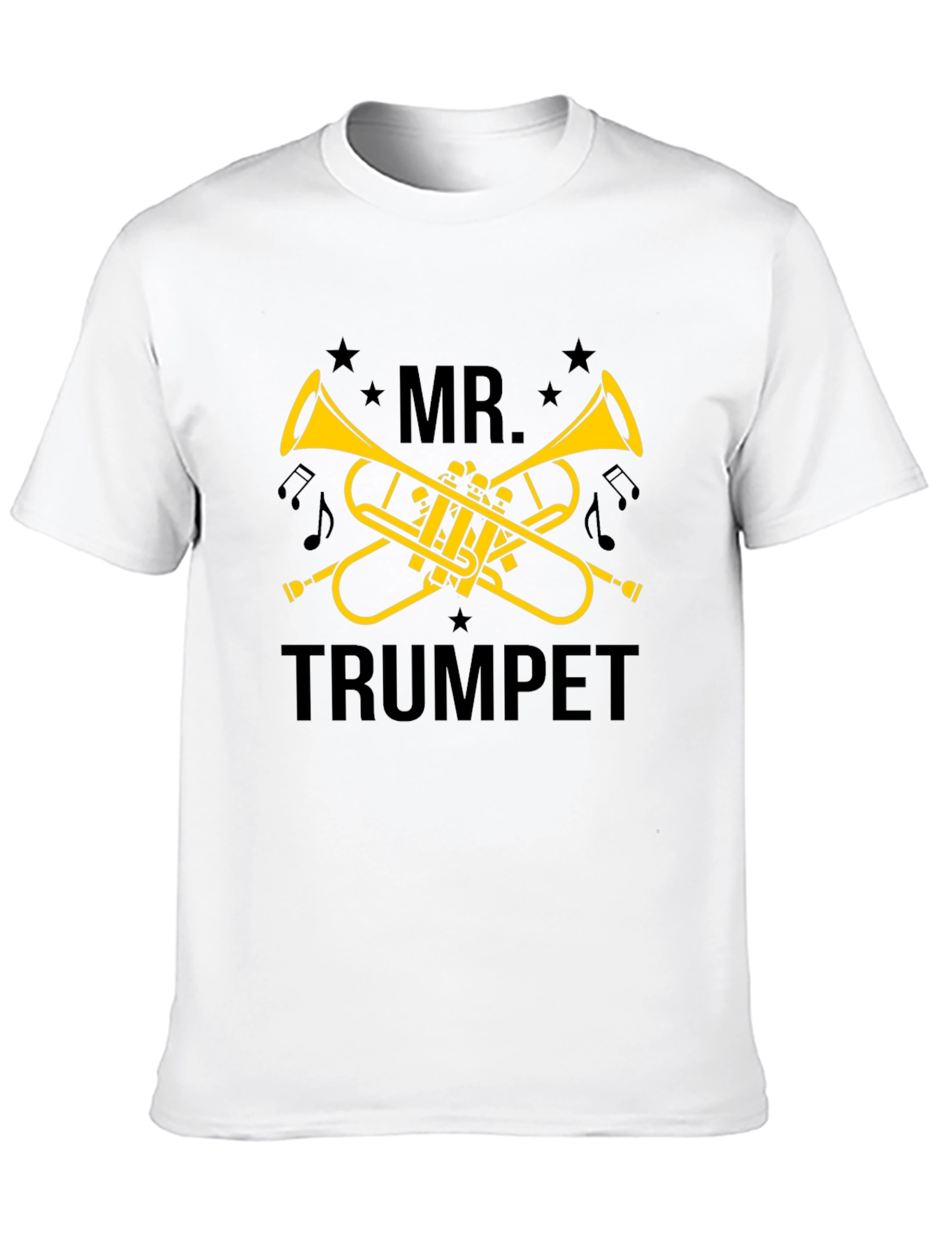 Mr. Trumpet Black T-Shirt - Musician Gift