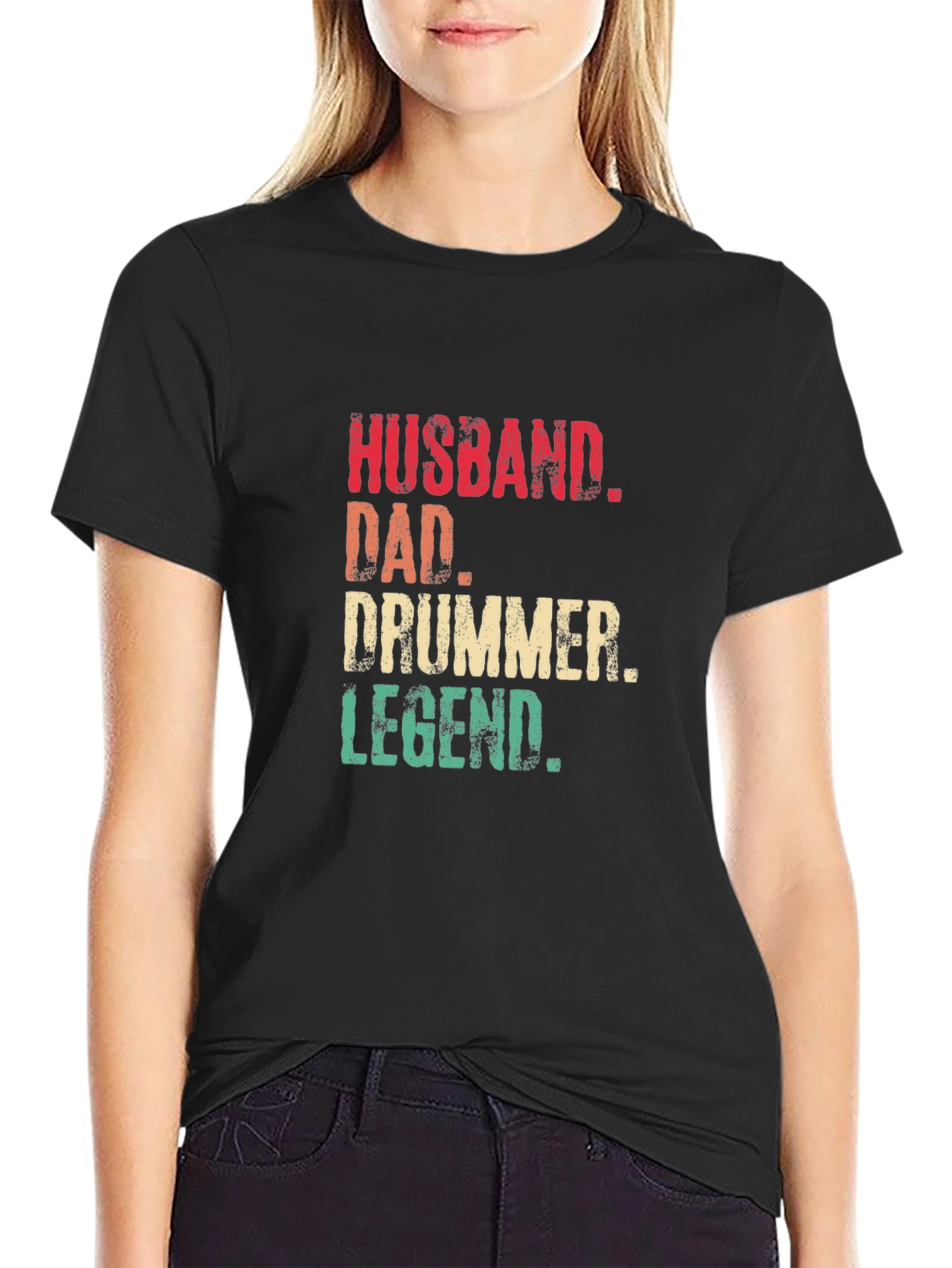 Husband Dad Drummer Legend T-Shirt