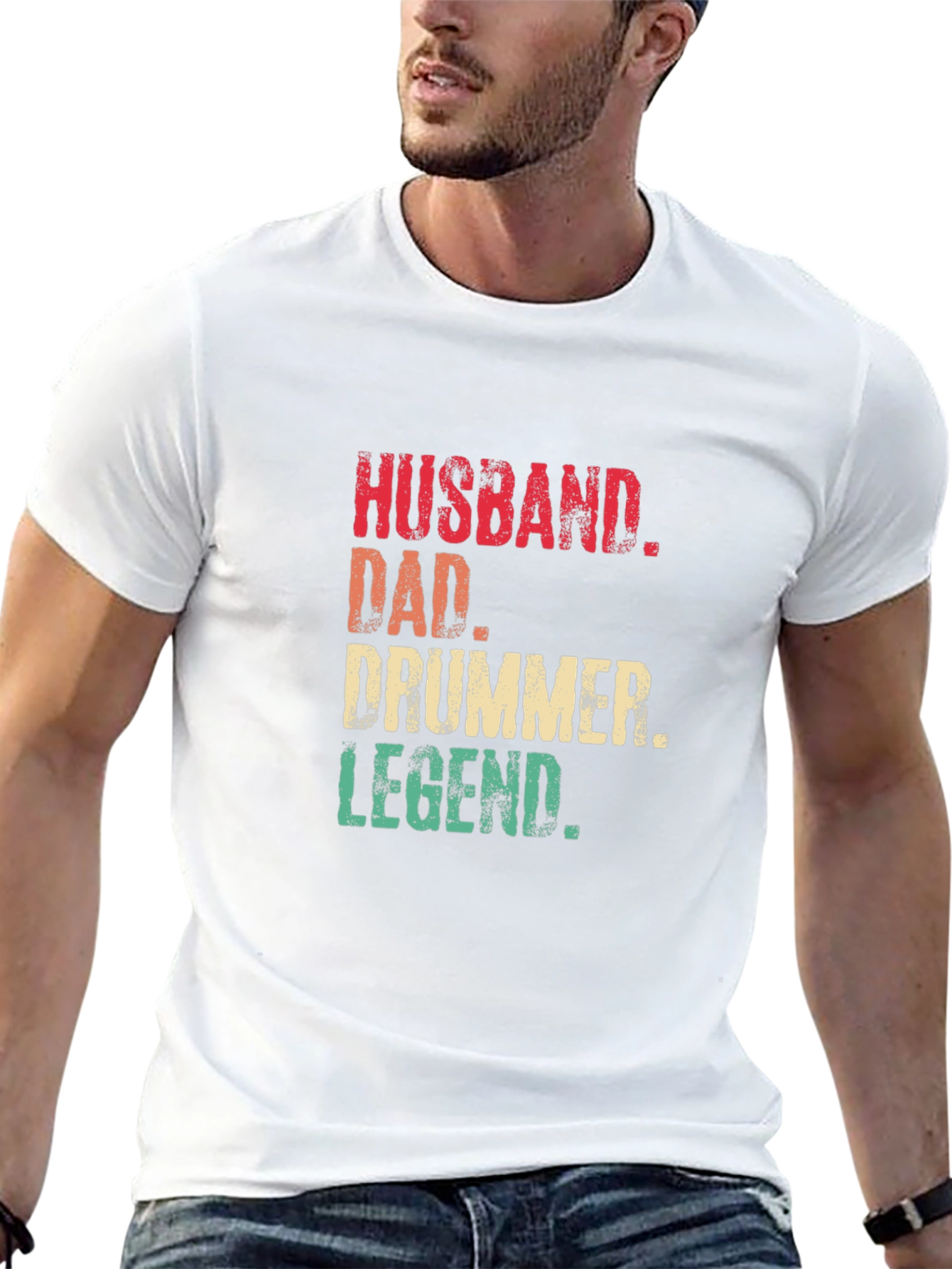 Husband Dad Drummer Legend T-Shirt
