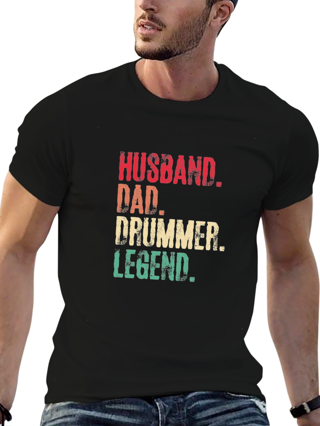 Husband Dad Drummer Legend T-Shirt