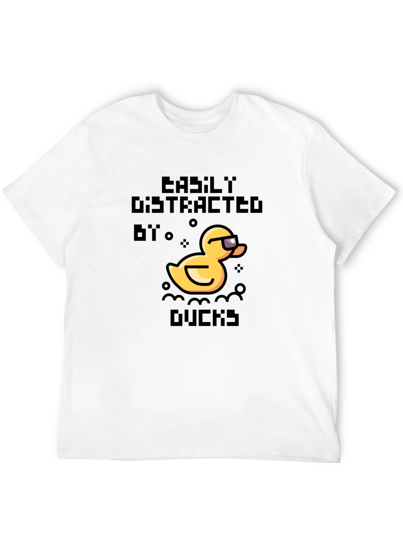 Easily Distracted by Ducks Black T-Shirt