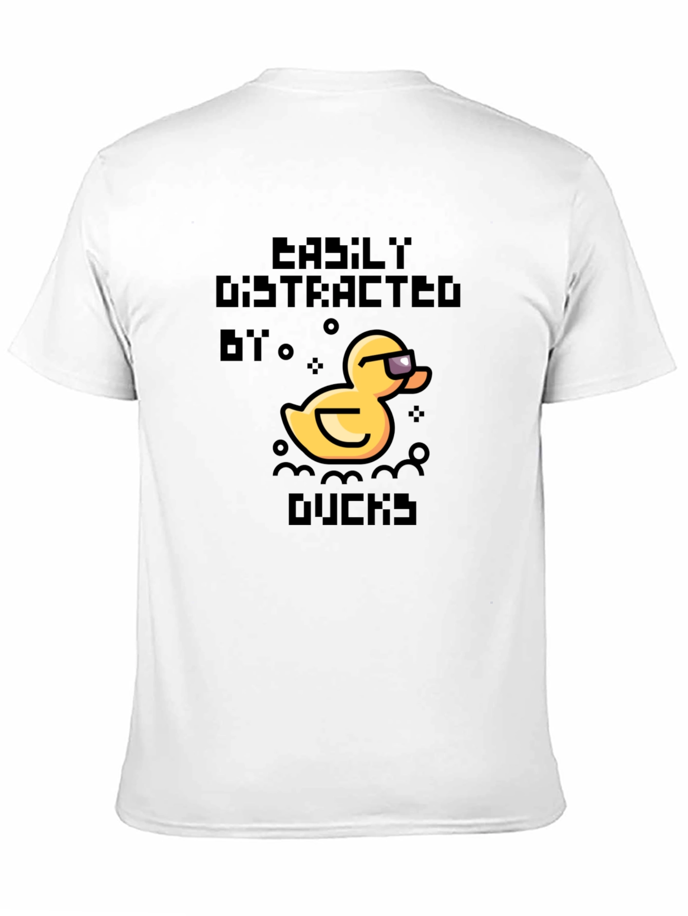 Easily Distracted by Ducks Black T-Shirt