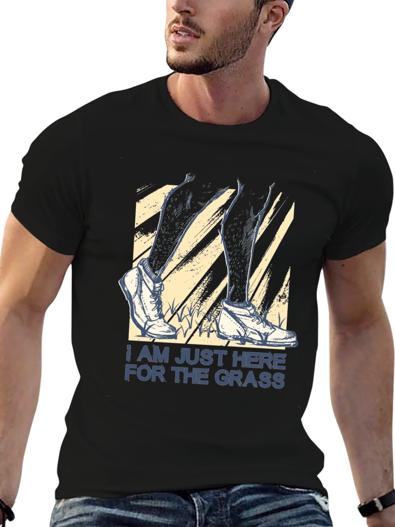 Im Just Here for the Grass Novelty T-Shirt