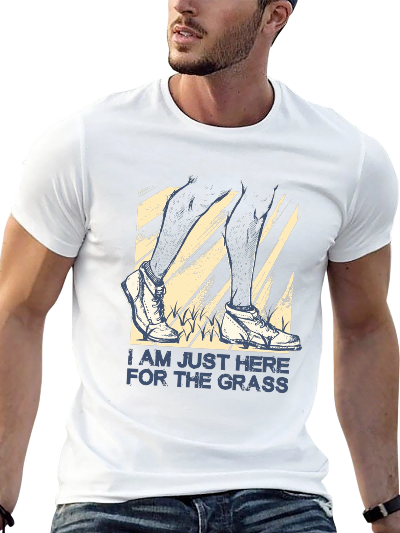 Im Just Here for the Grass Novelty T-Shirt