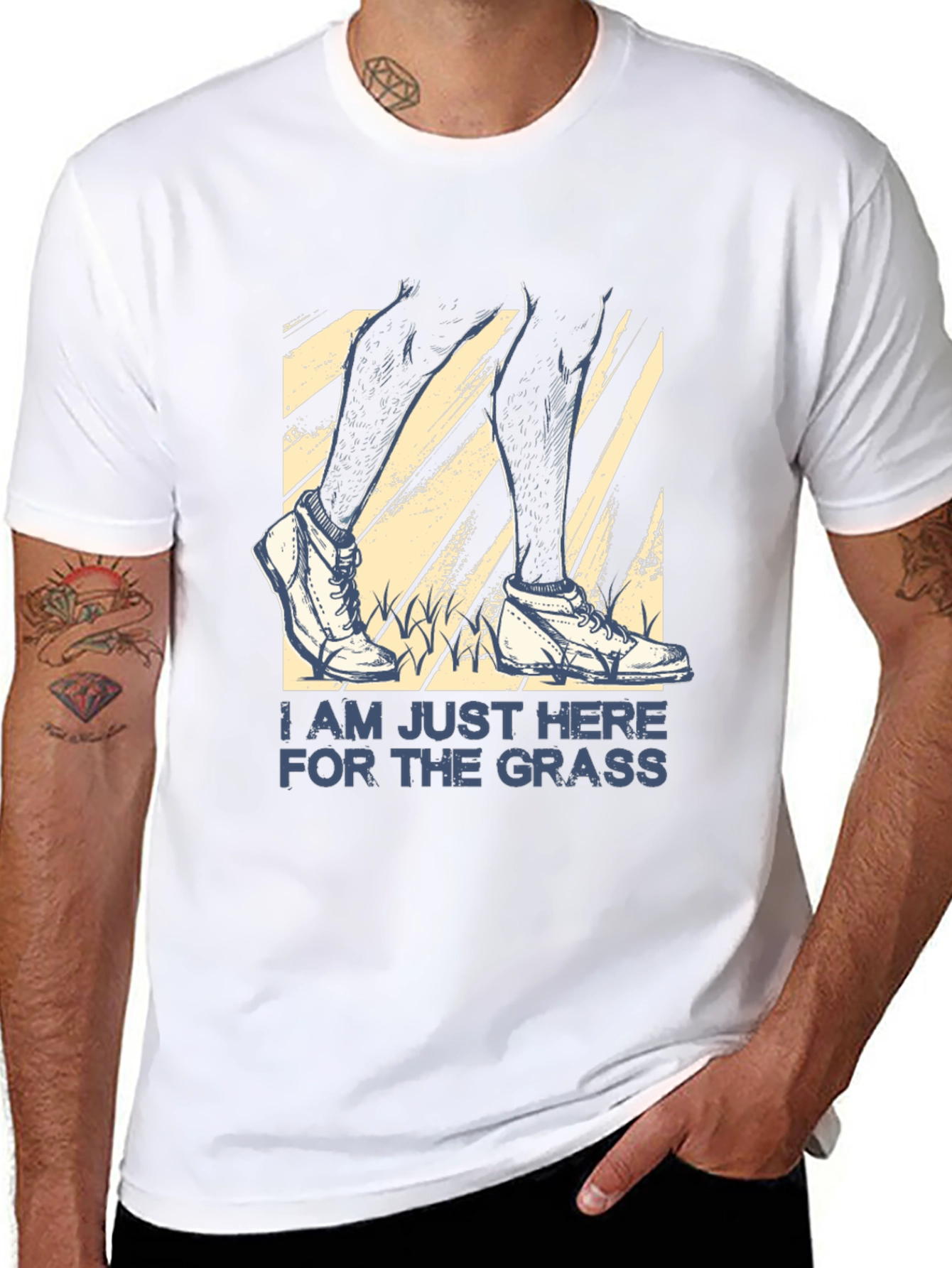 Im Just Here for the Grass Novelty T-Shirt