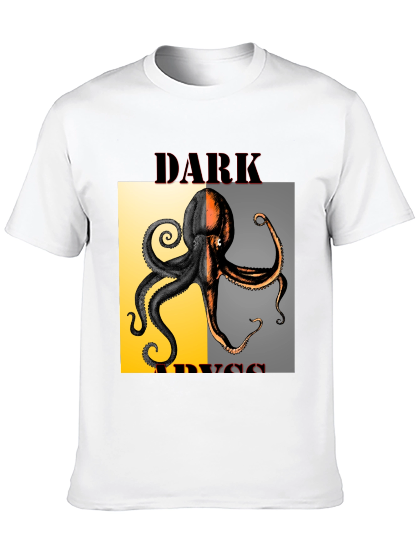Dark Abyss Octopus Graphic Tee - Black